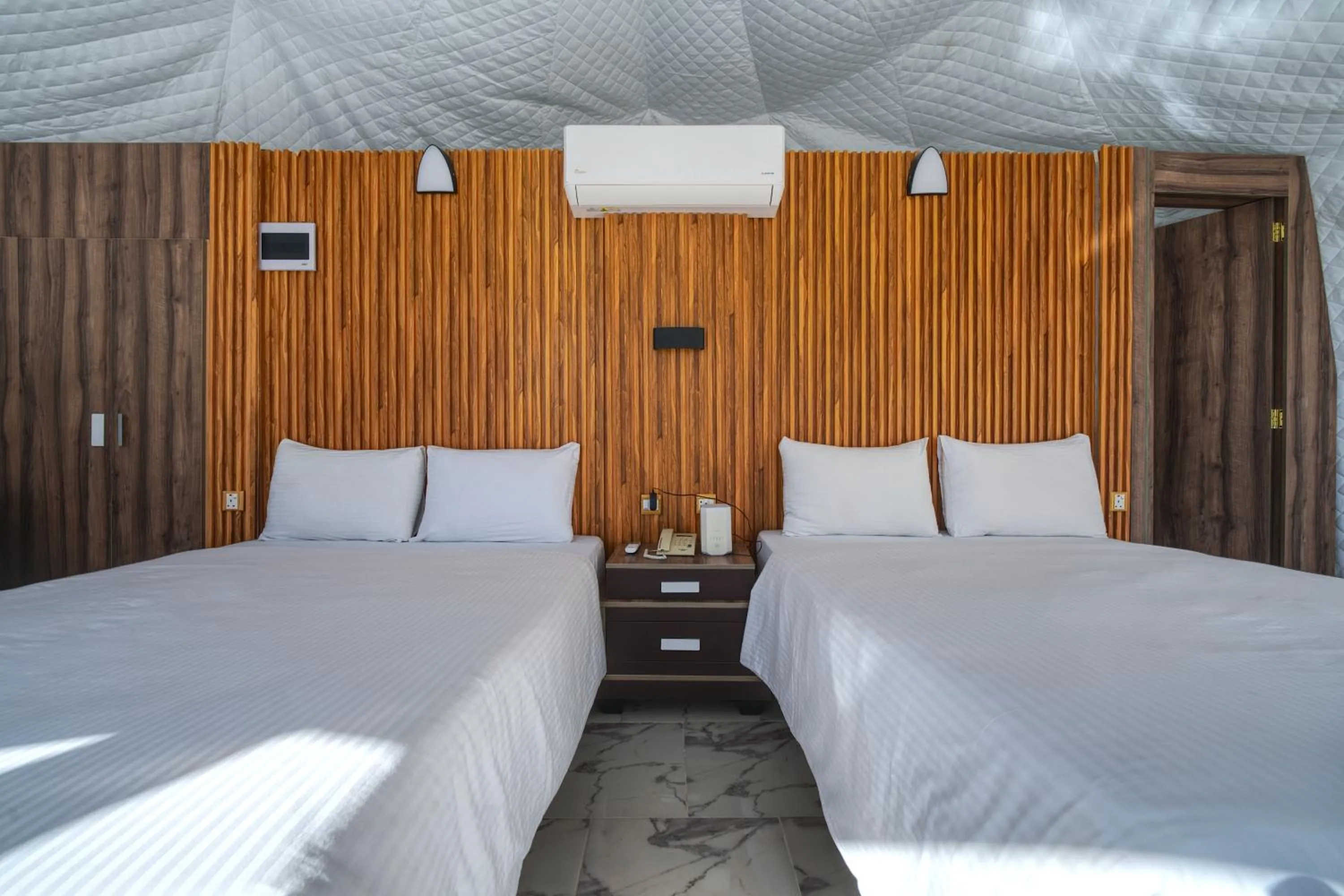 Bed in The Rock Camp Petra