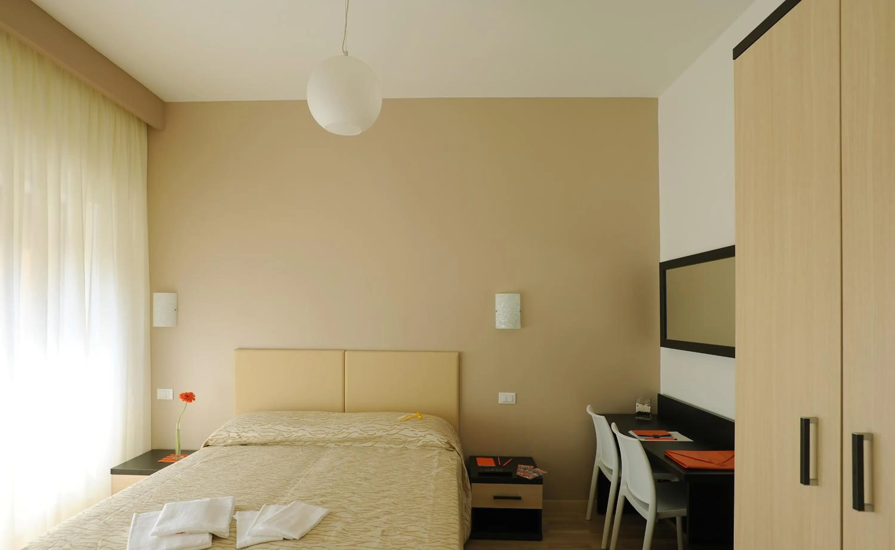 Bedroom, Bed in Honey Rooms