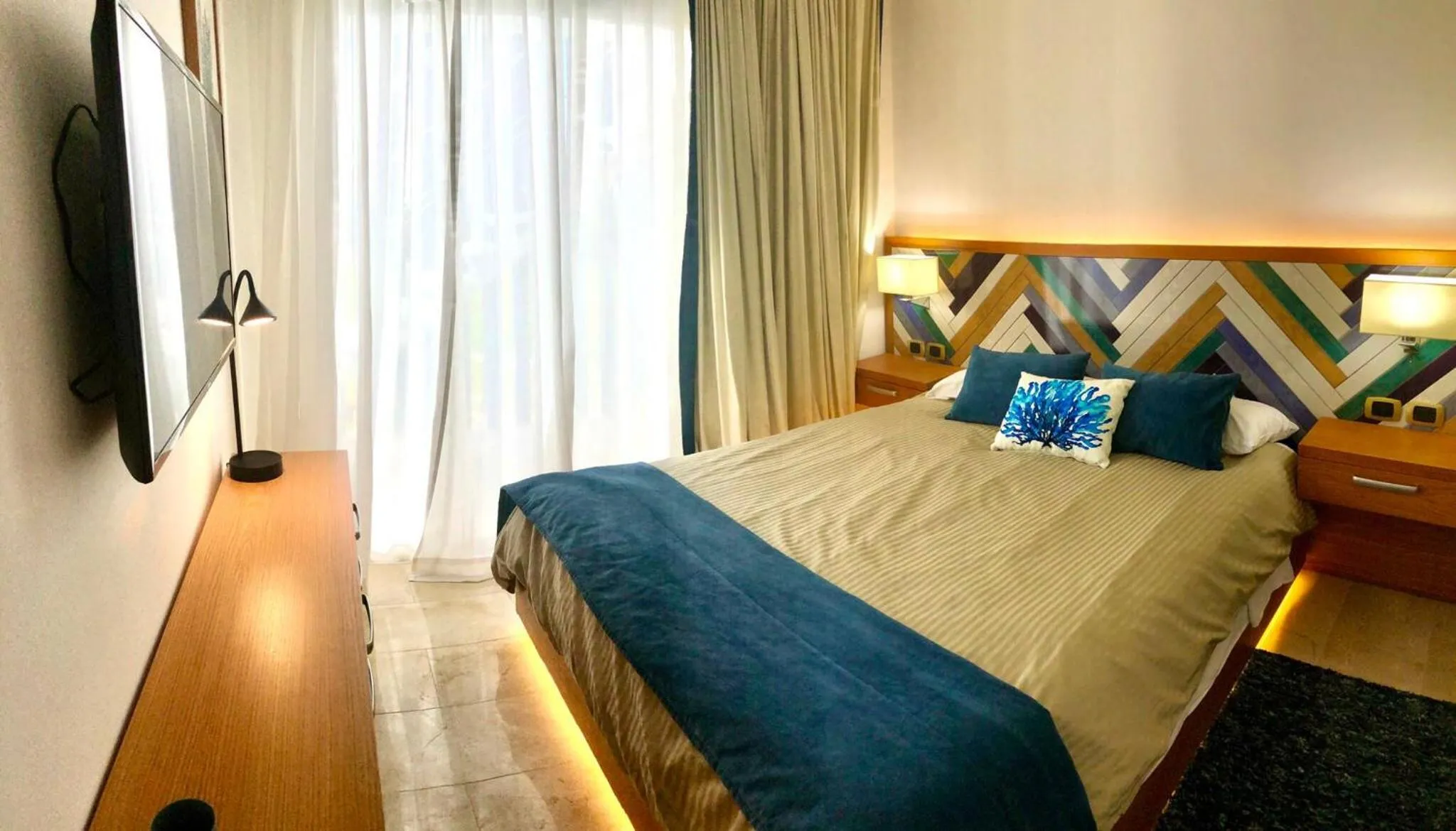 Bed in Apartamento 120 Jardin Privado Cana Rock