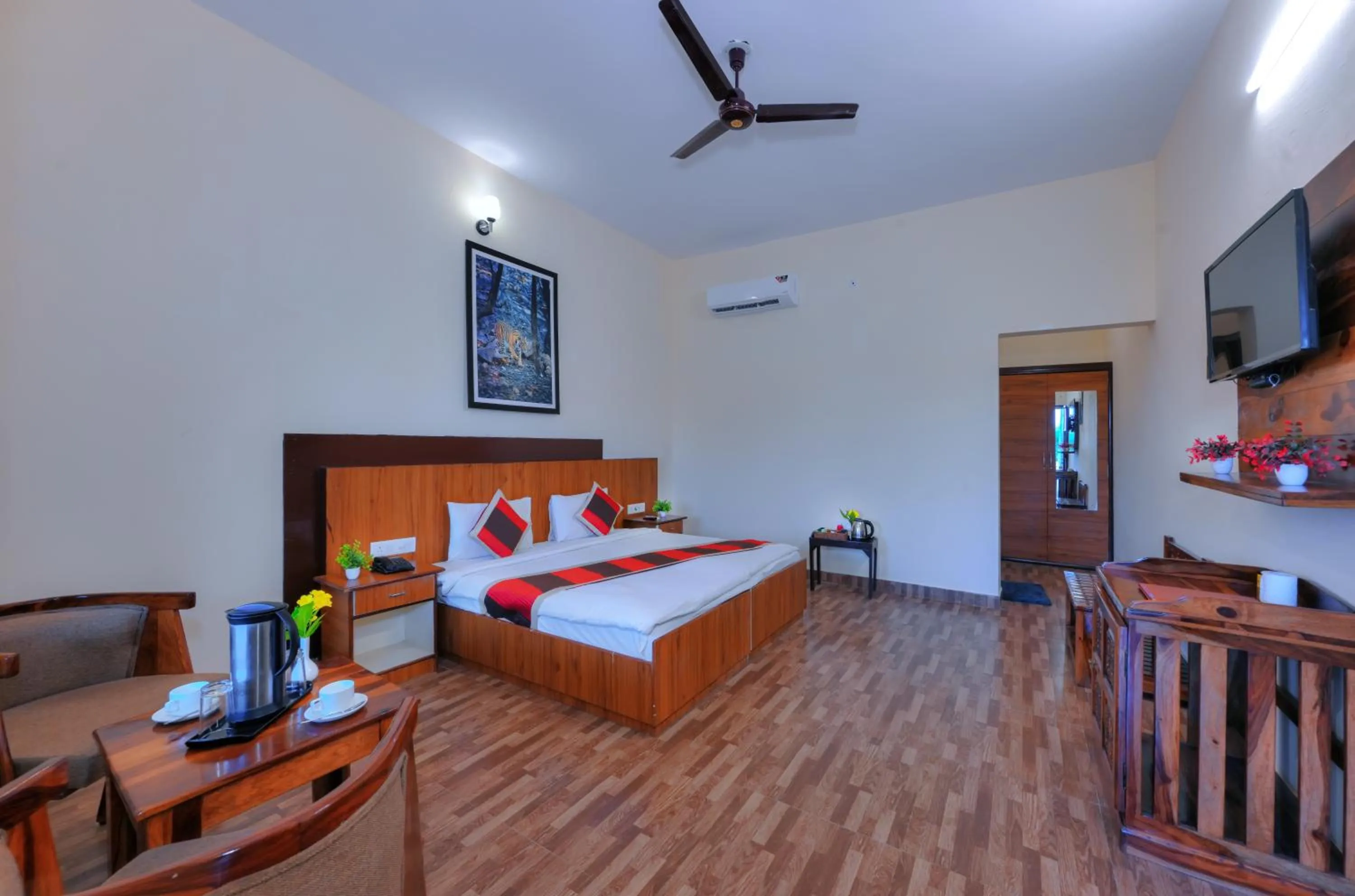 Bed in Ranthambore Nature Camp Resort