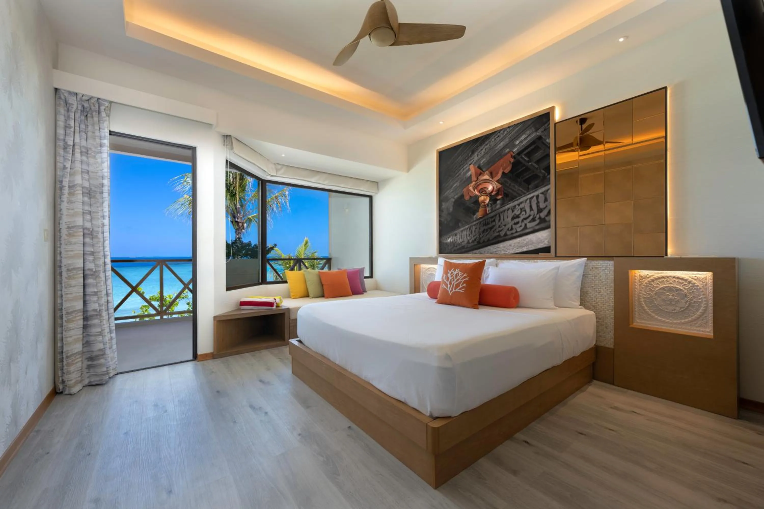 Bedroom, Bed in OBLU XPERIENCE Ailafushi - All Inclusive with Free Transfers