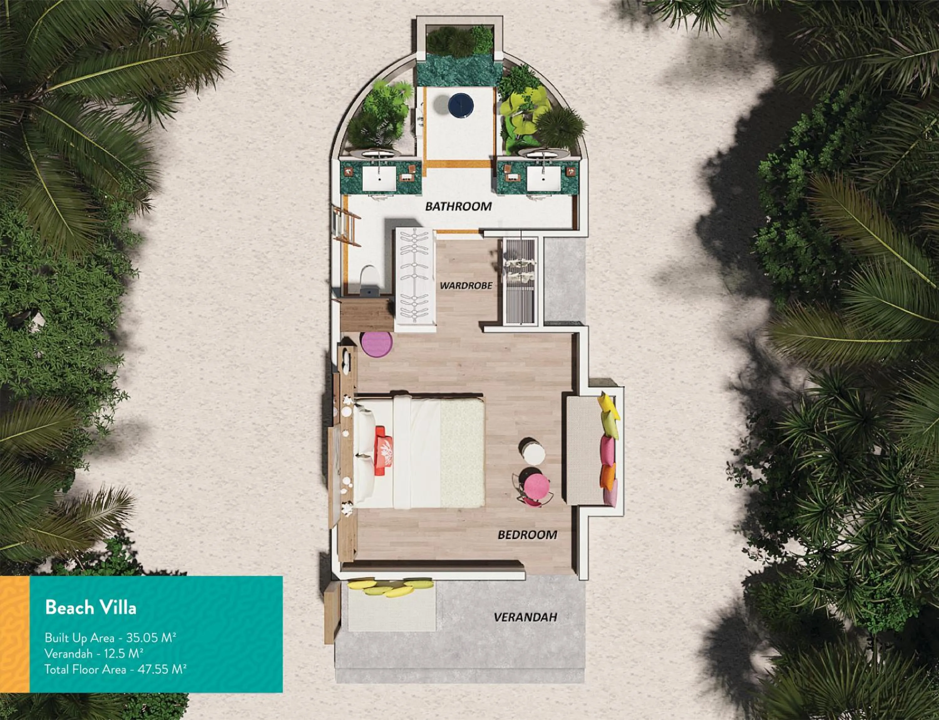 Floor plan in OBLU XPERIENCE Ailafushi - All Inclusive with Free Transfers
