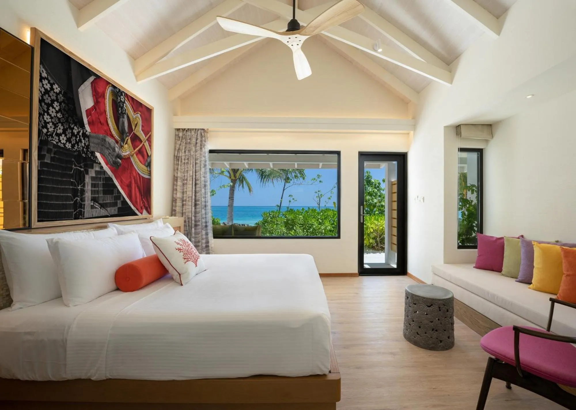 Beach, Bed in OBLU XPERIENCE Ailafushi - All Inclusive with Free Transfers