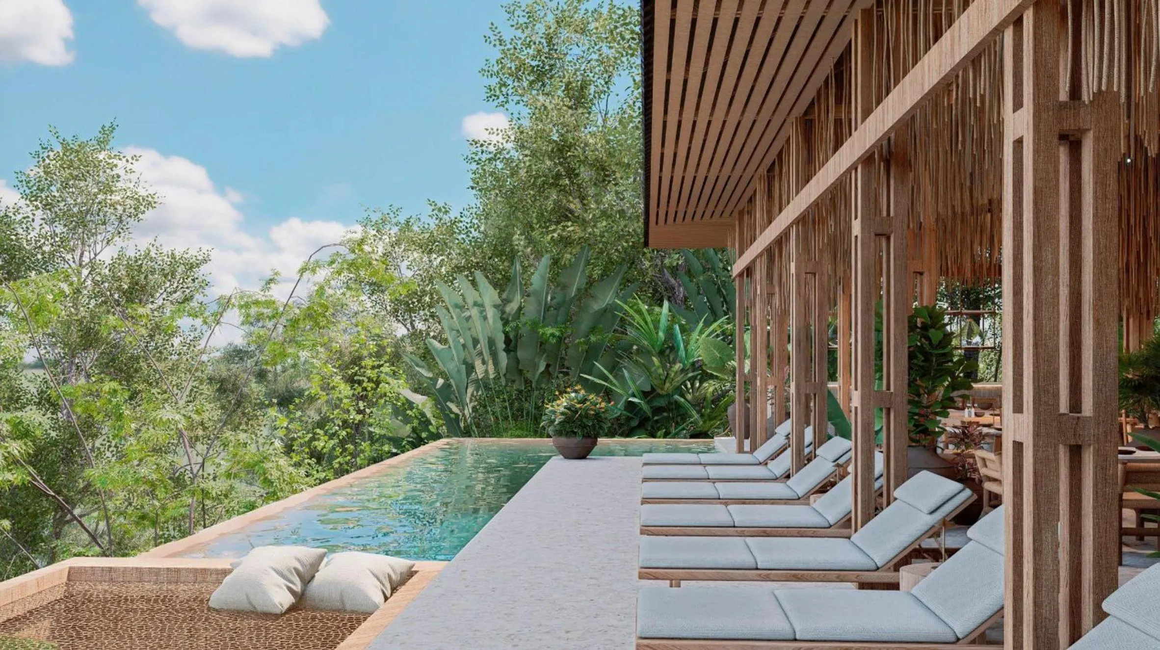 Swimming pool in Tiki Villas Rainforest Lodge - Adults Only
