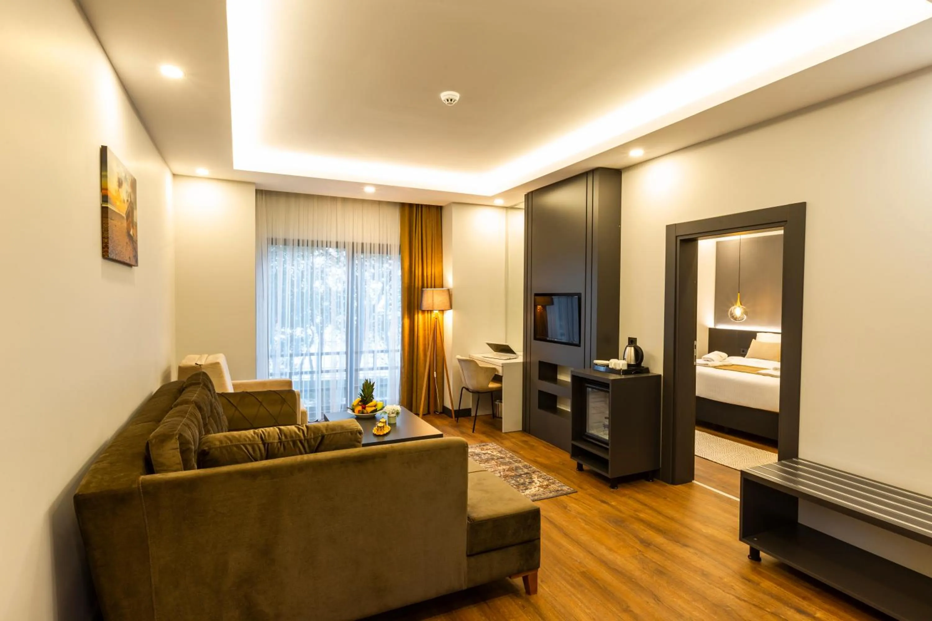 Communal lounge/ TV room, Bed in SANTANA OTEL