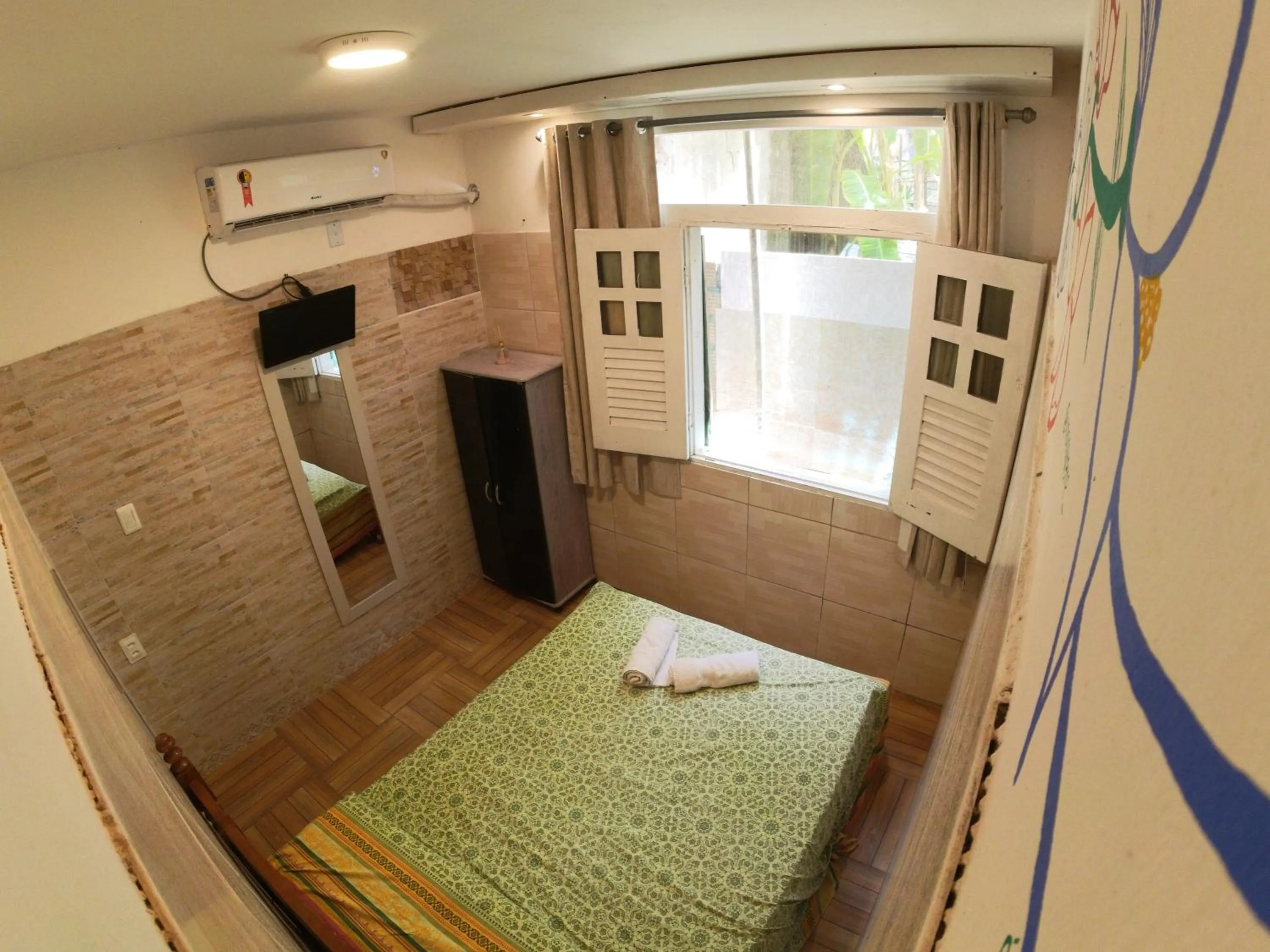 Bed in Kitnet Perto da Primeira Praia