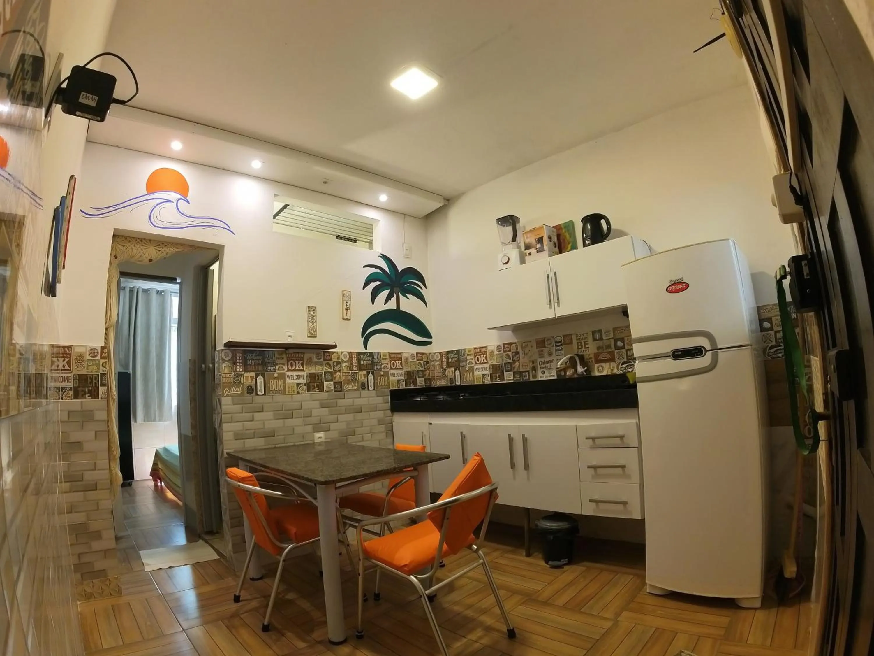 kitchen in Kitnet Perto da Primeira Praia