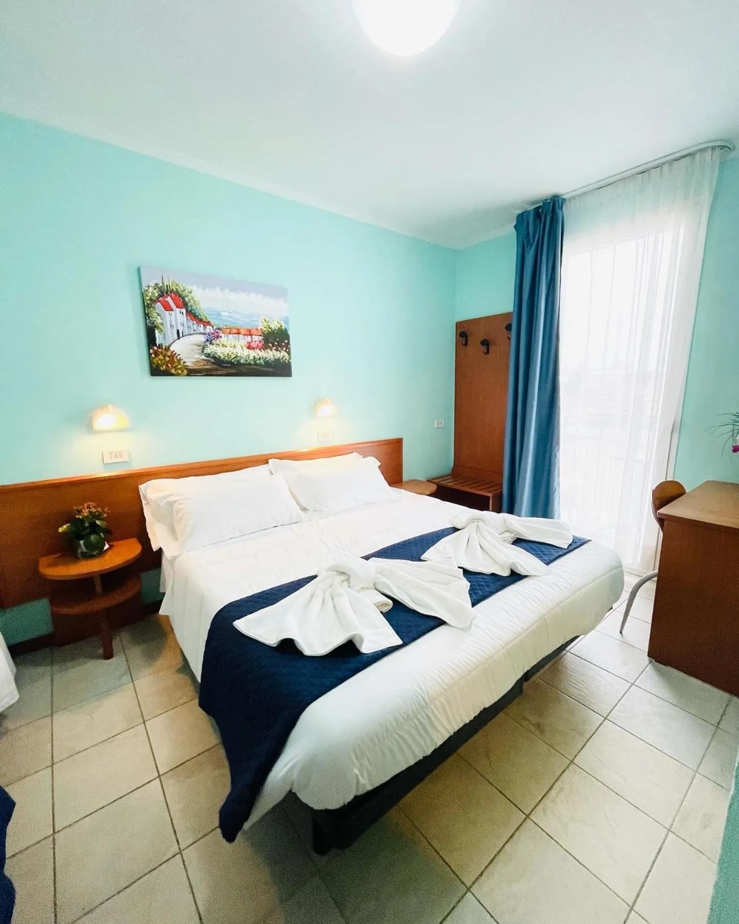 Bed in Hotel Blue Moon