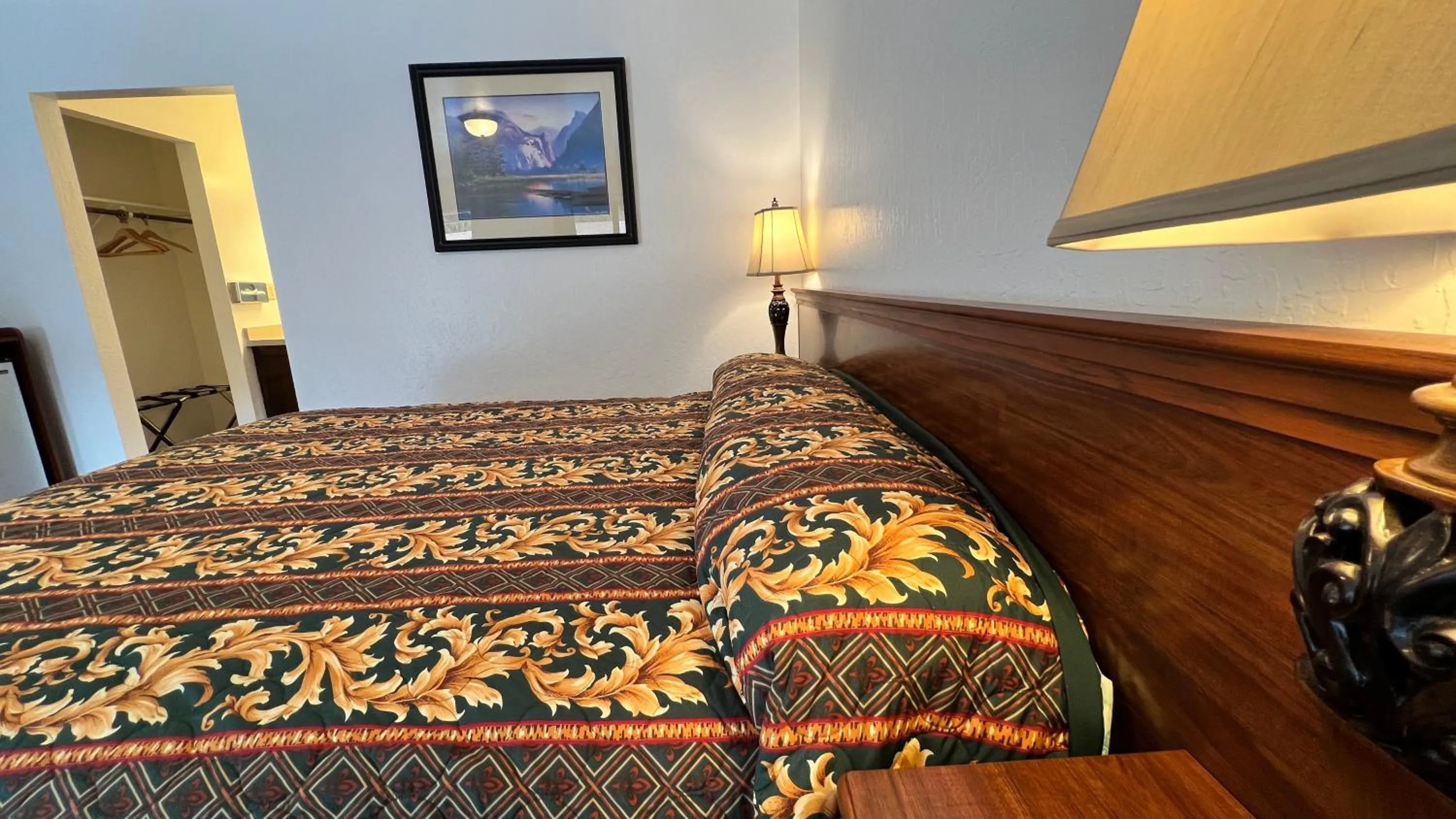 Bed in Pine Cone Motel