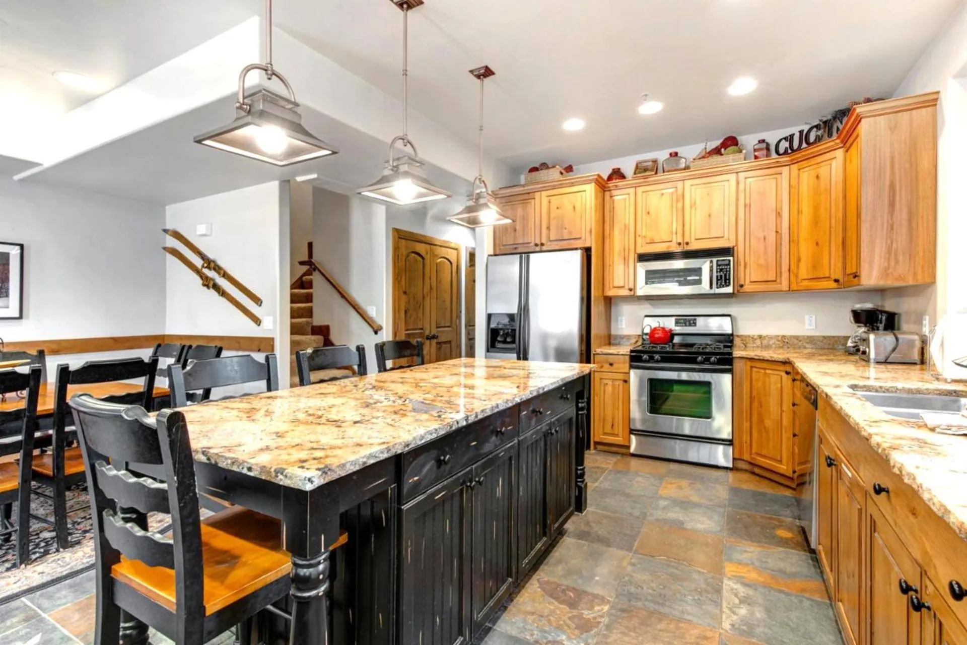 Kitchen or kitchenette in KBM Resorts Walk to Lifts and Main St Rent 1416 and 1418 Townhomes together Pri Hot tub PPS-1418