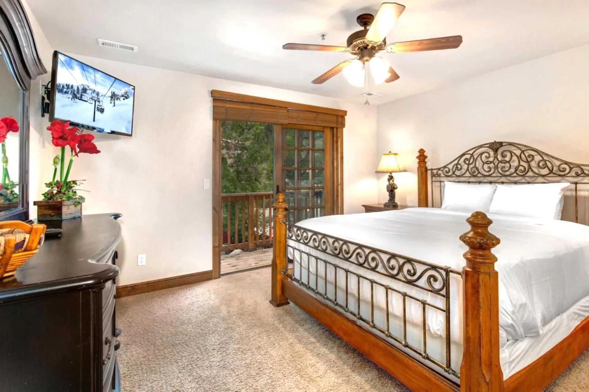 Bedroom, Bed in KBM Resorts Walk to Lifts and Main St Rent 1416 and 1418 Townhomes together Pri Hot tub PPS-1418