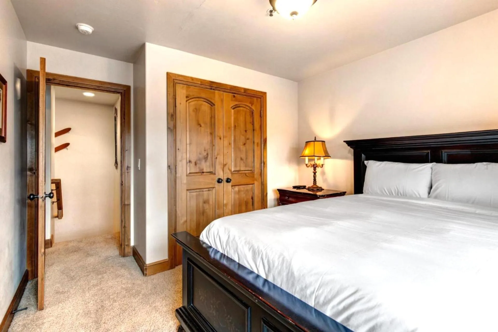 Bedroom, Bed in KBM Resorts Walk to Lifts and Main St Rent 1416 and 1418 Townhomes together Pri Hot tub PPS-1418