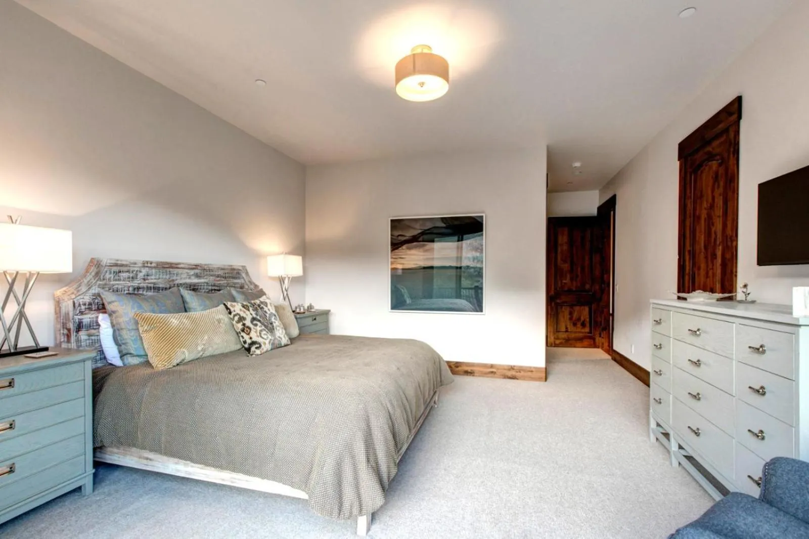 Bedroom, Bed in KBM Resorts Elegant Deer Valley Private Home Breathtaking views Elevator Gourmet Kitchen Hot Tub Gym PSD-2071