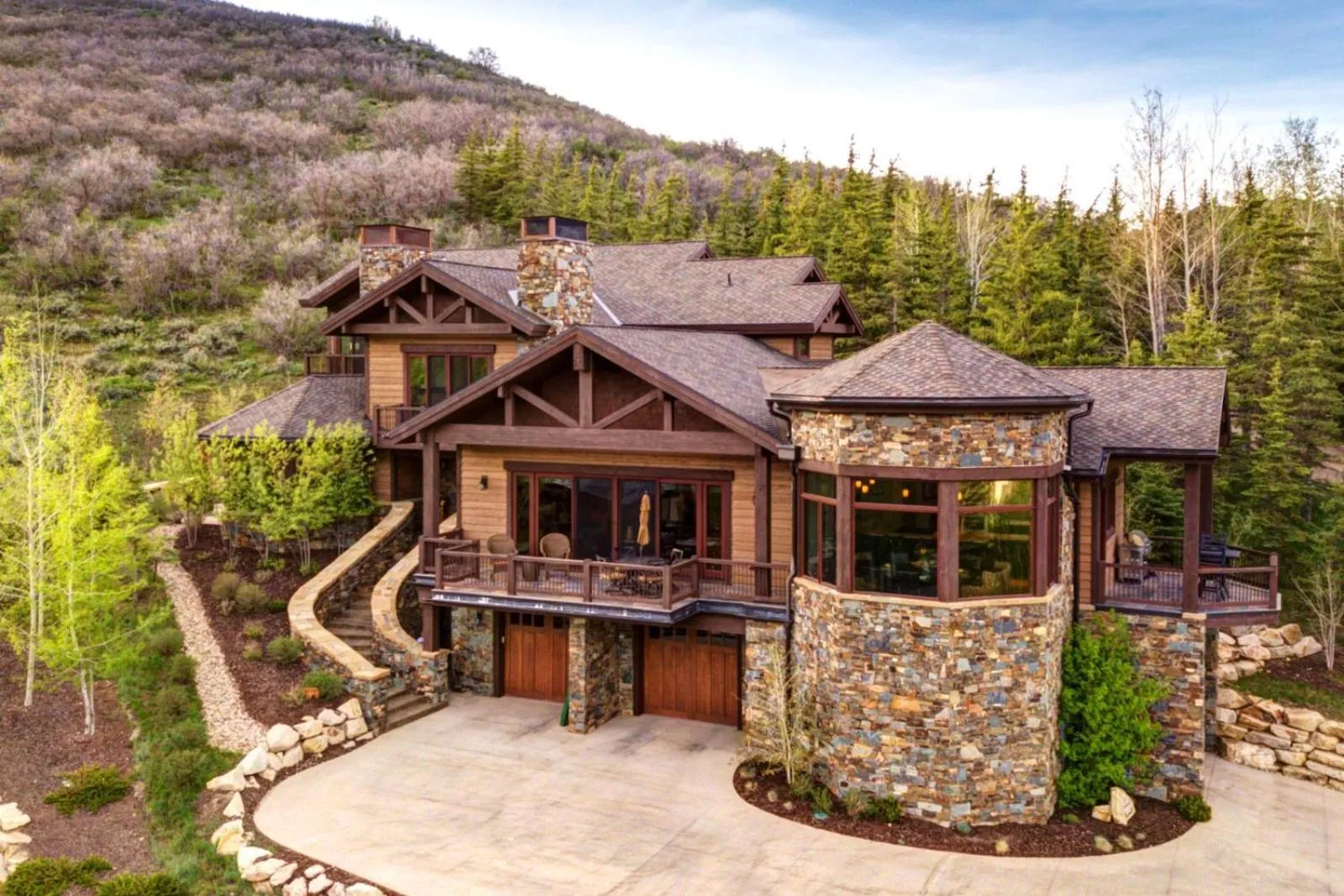 Facade/entrance in KBM Resorts Elegant Deer Valley Private Home Breathtaking views Elevator Gourmet Kitchen Hot Tub Gym PSD-2071
