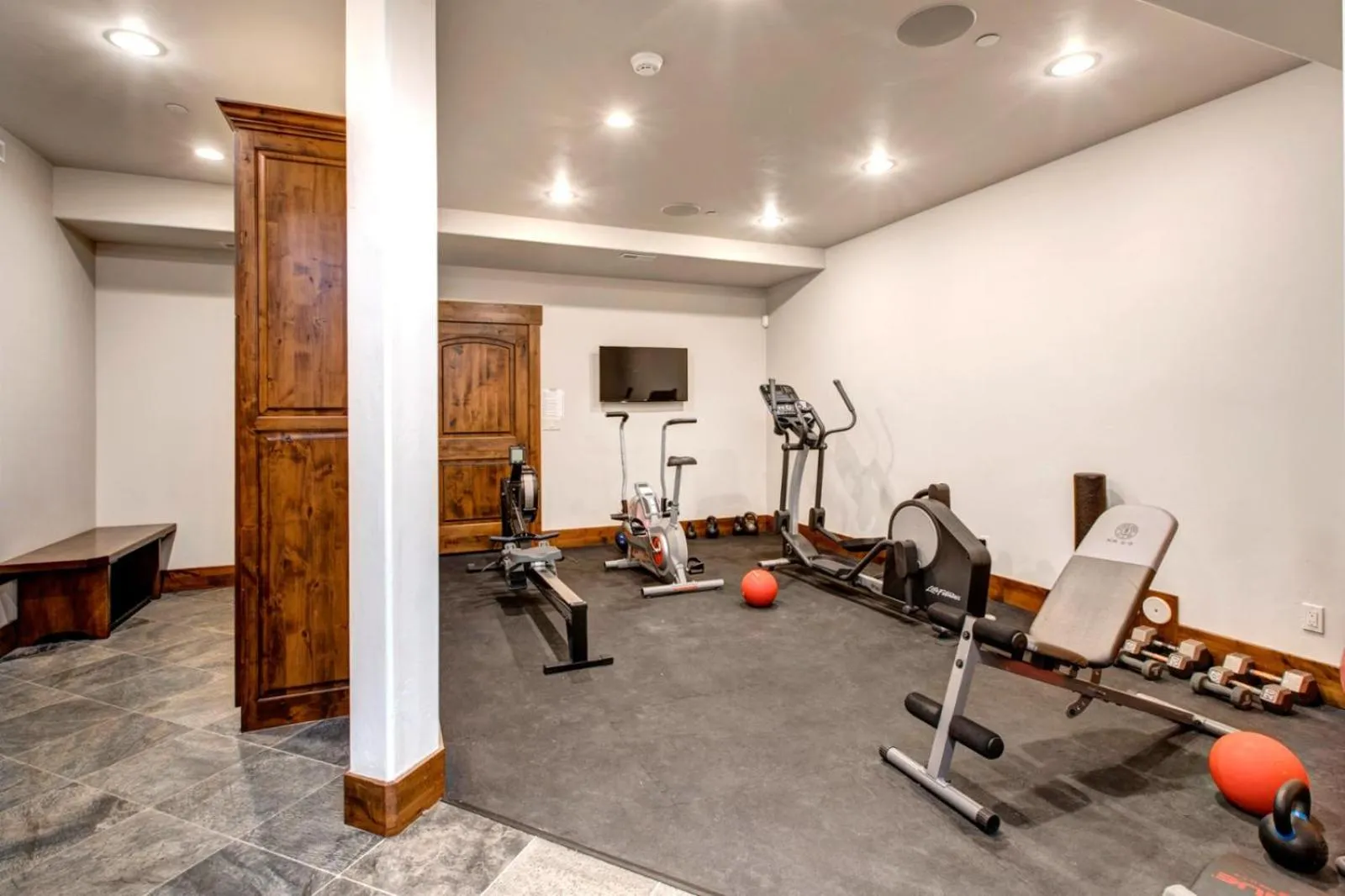 Fitness centre/facilities in KBM Resorts Elegant Deer Valley Private Home Breathtaking views Elevator Gourmet Kitchen Hot Tub Gym PSD-2071