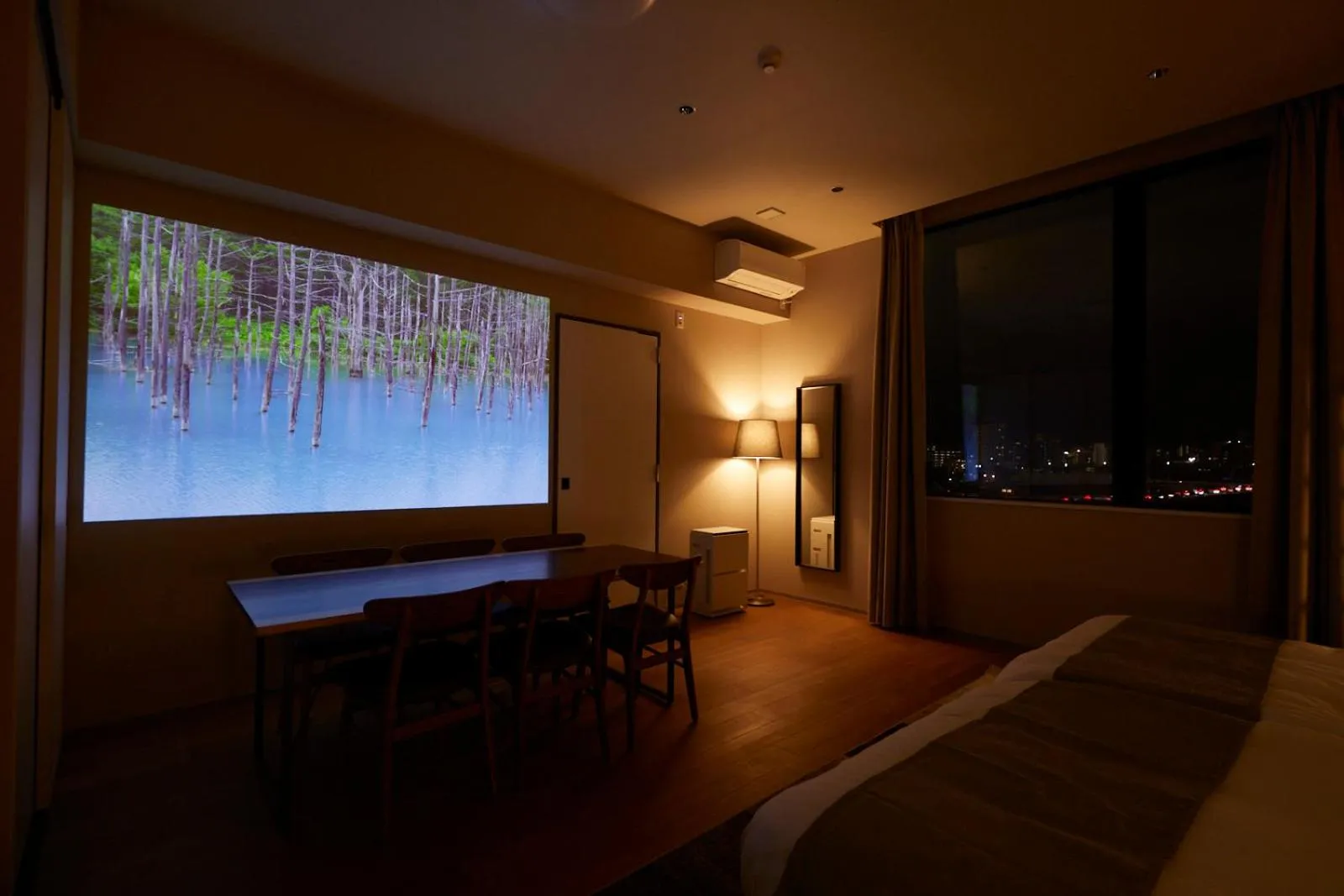 TV and multimedia, Bed in Riverside Hotel Sapporo