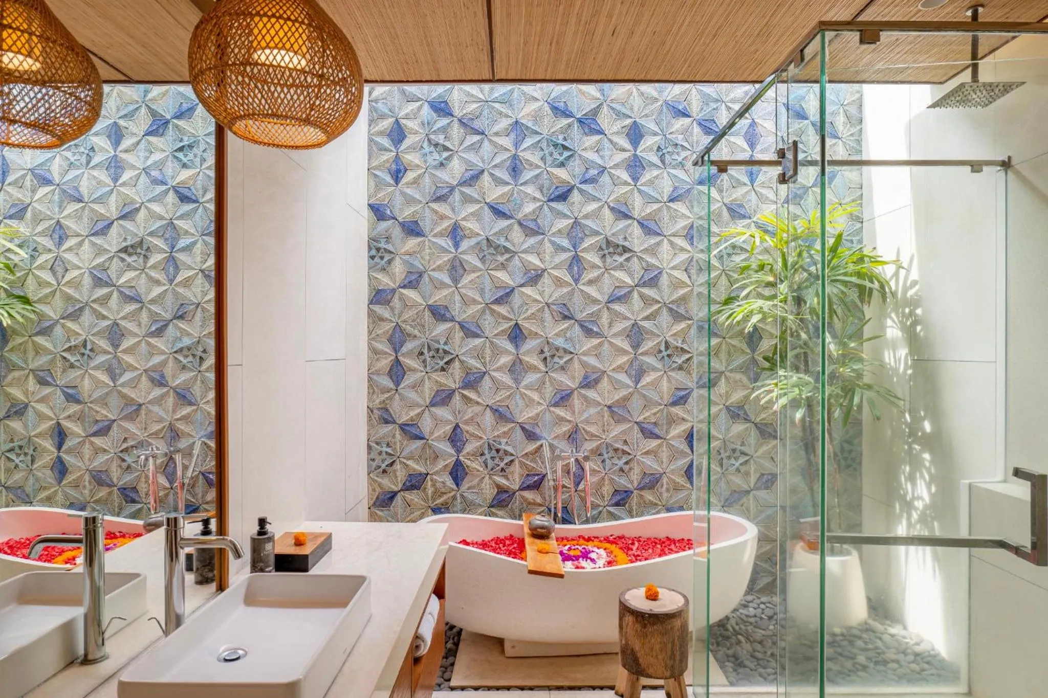 Bathroom in Sanora Villa Sanur by Ini Vie Hospitality