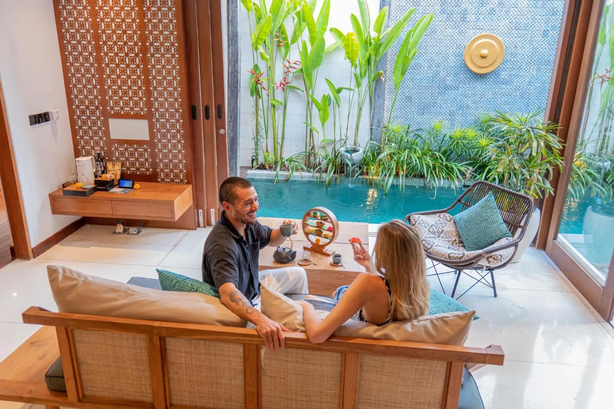 Living room in Sanora Villa Sanur by Ini Vie Hospitality