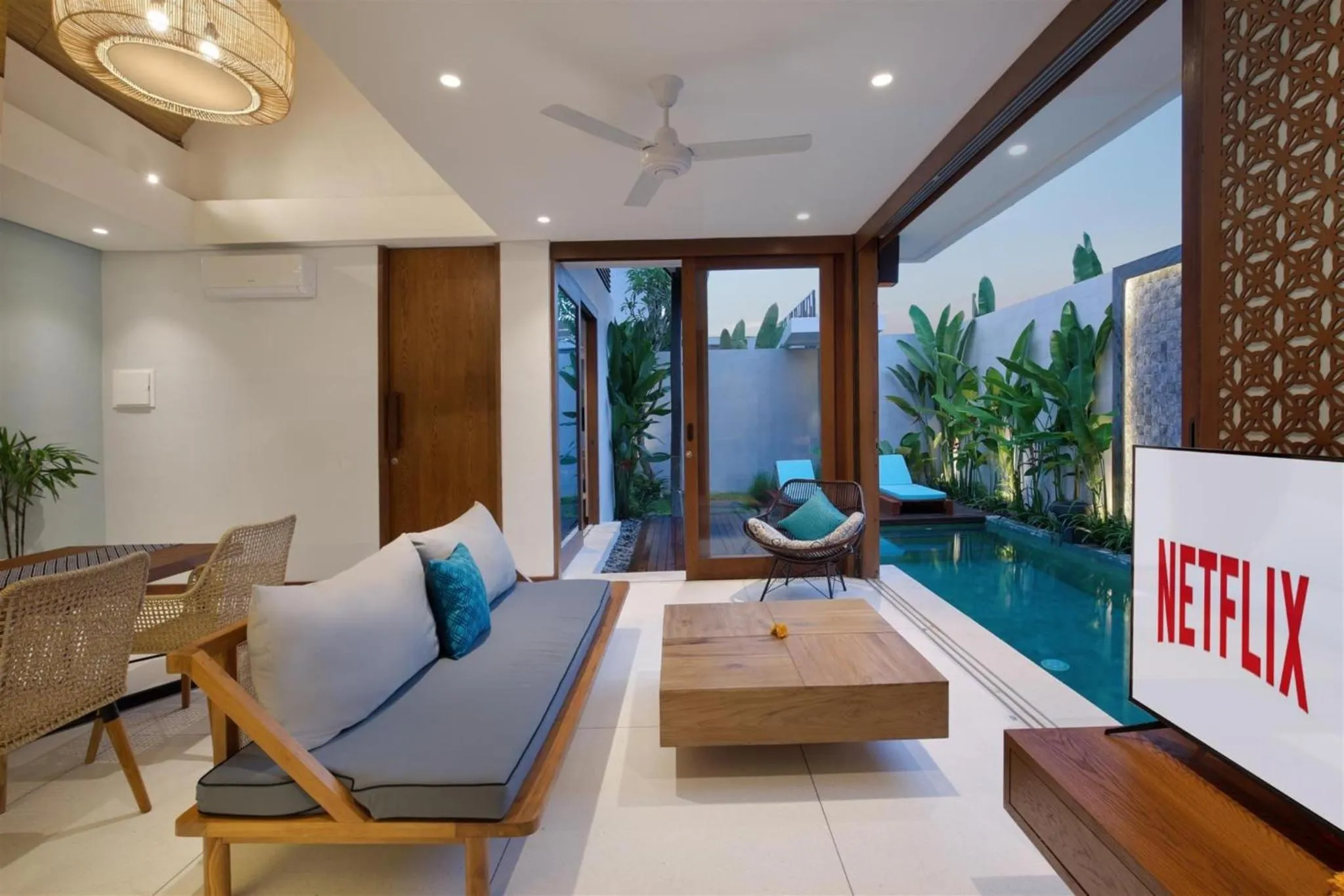 Living room in Sanora Villa Sanur by Ini Vie Hospitality