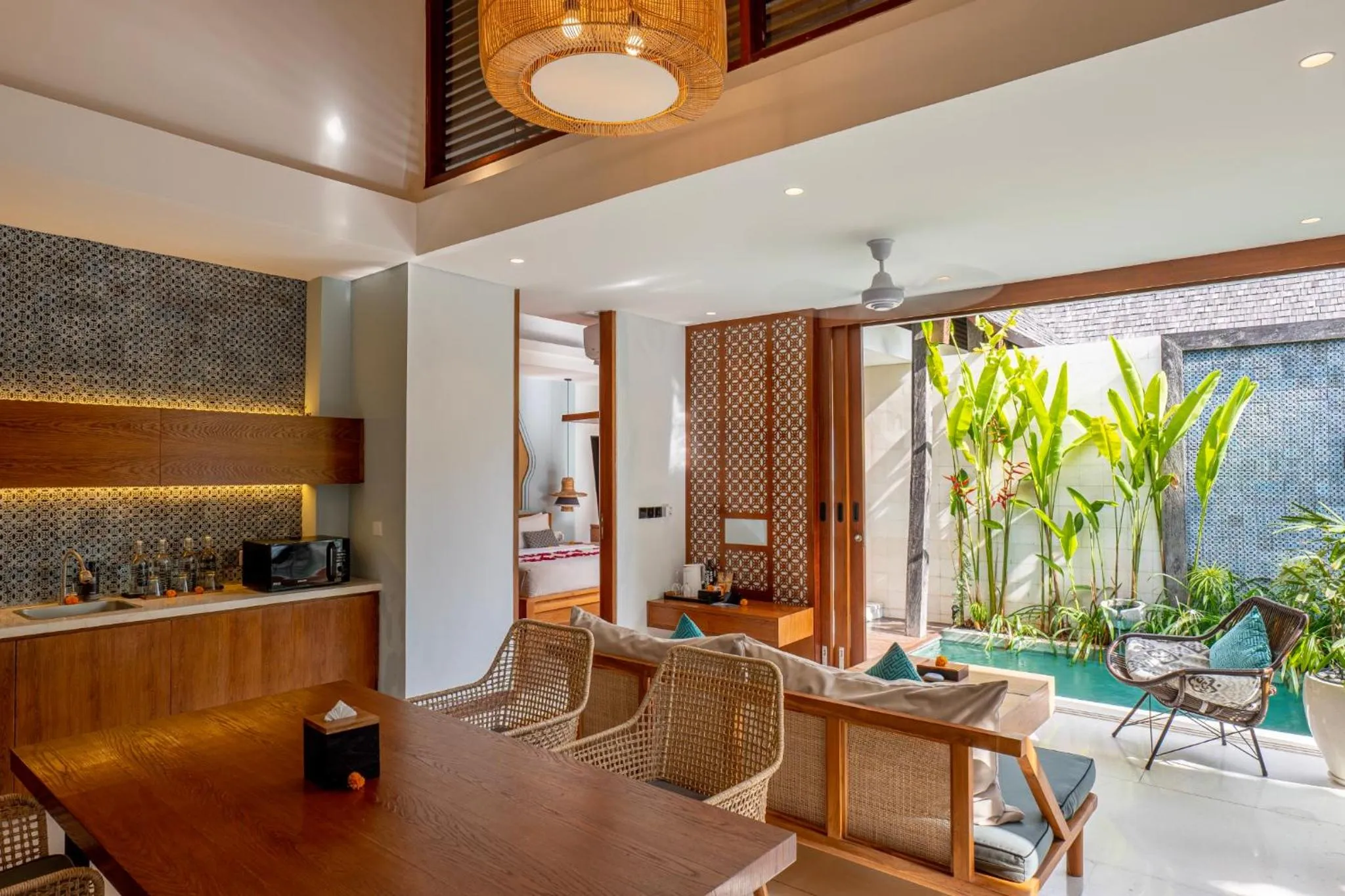 kitchen in Sanora Villa Sanur by Ini Vie Hospitality