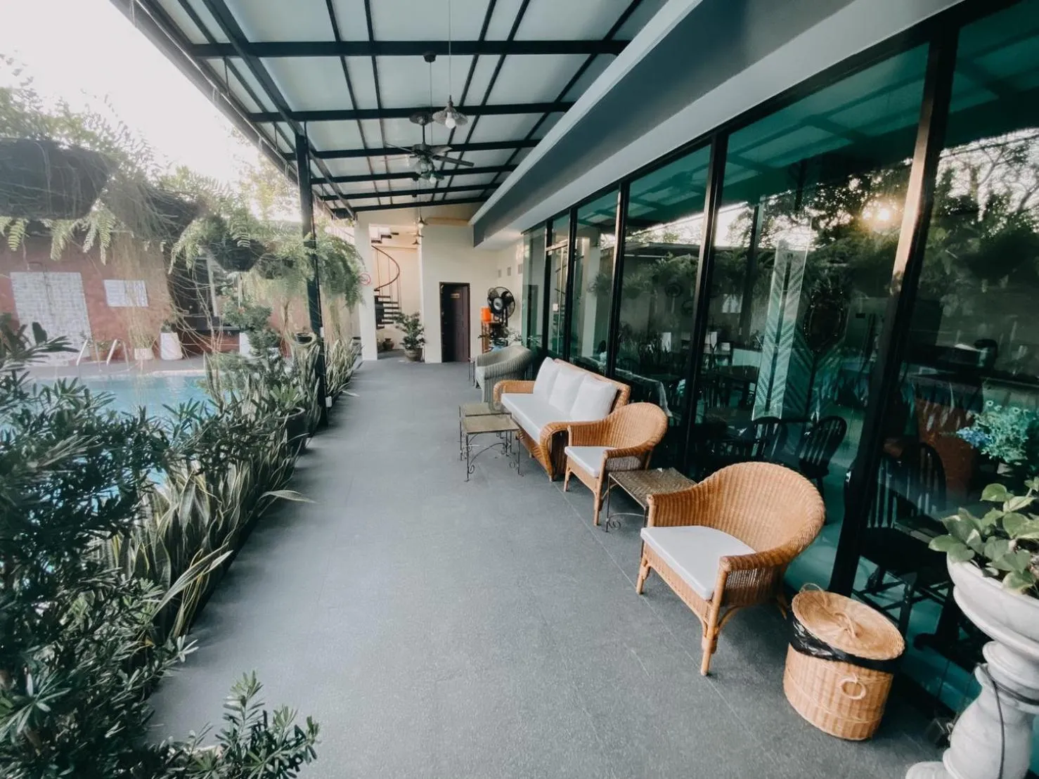 Pool view in Baan Chao Khun Hotel