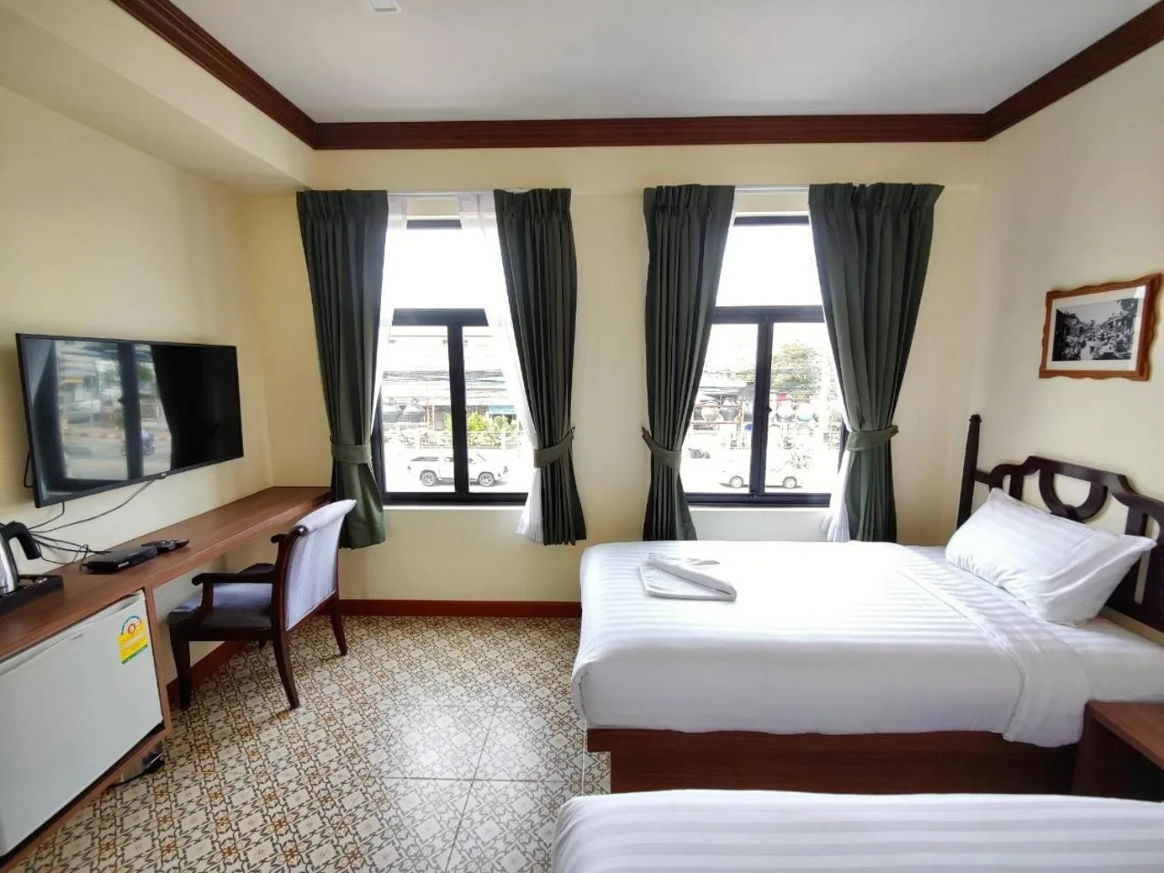 Bed in Baan Chao Khun Hotel