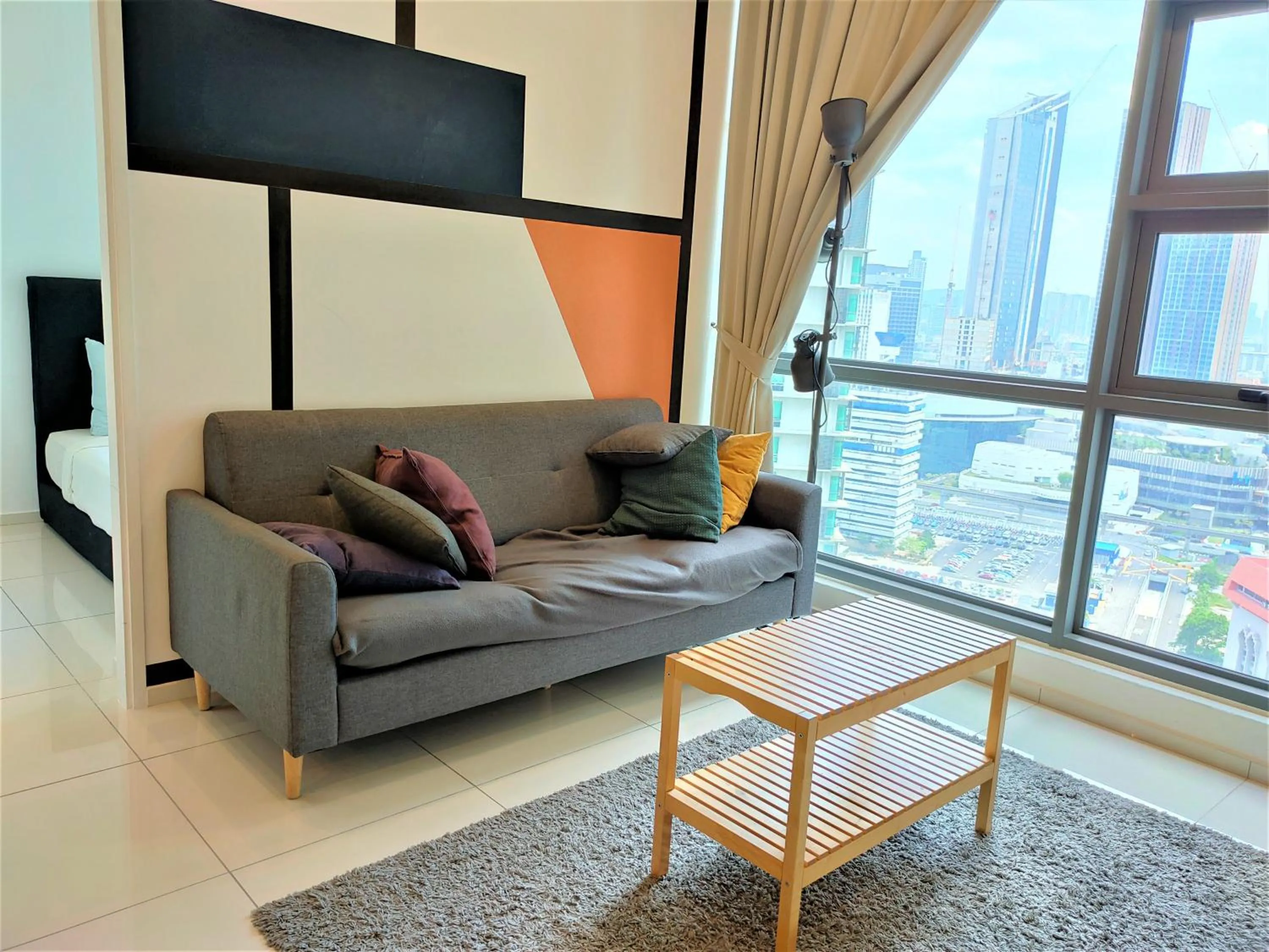 Seating area in Infini Suites@ The Robertson Bukit Bintang