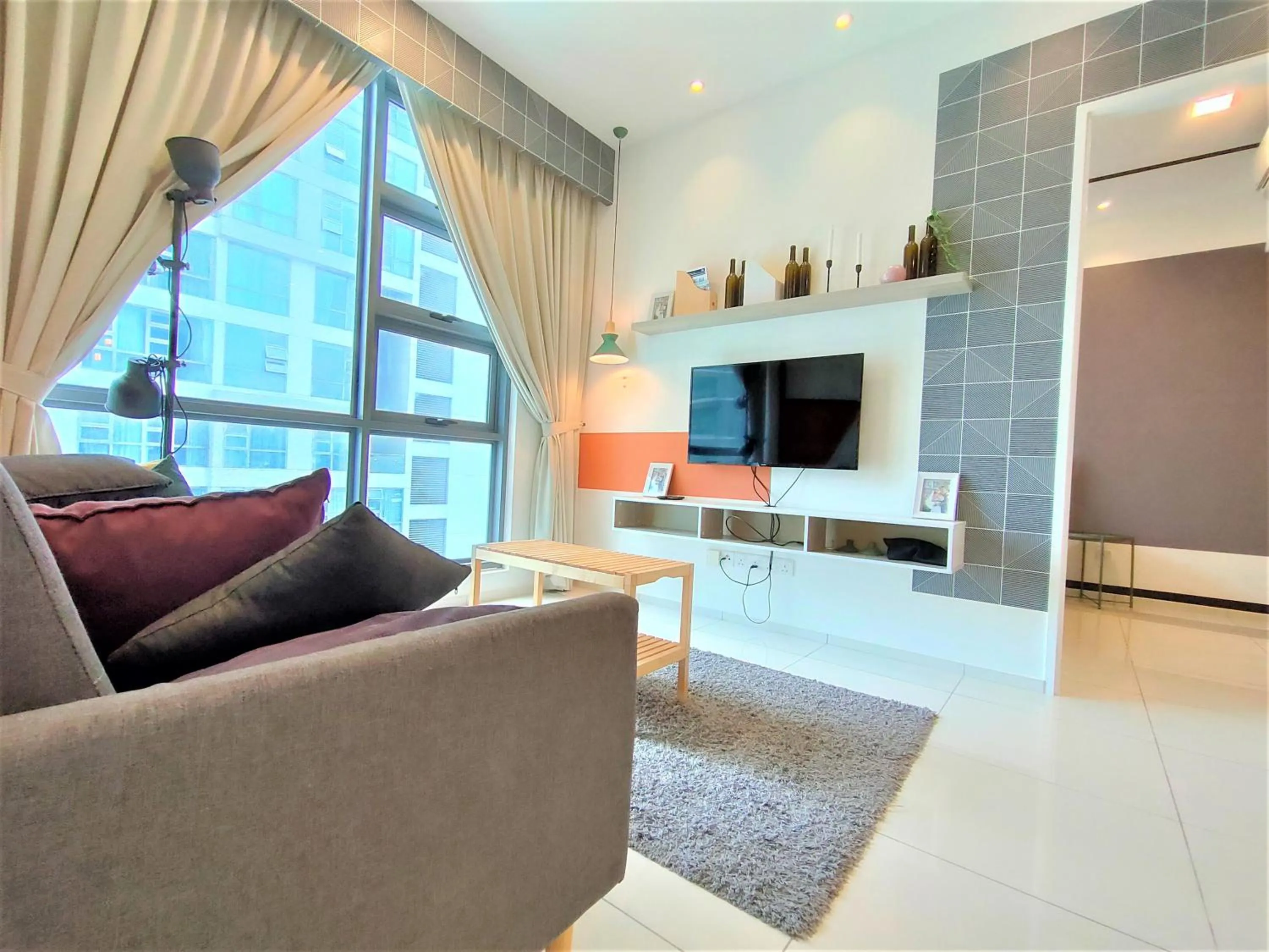 Living room in Infini Suites@ The Robertson Bukit Bintang