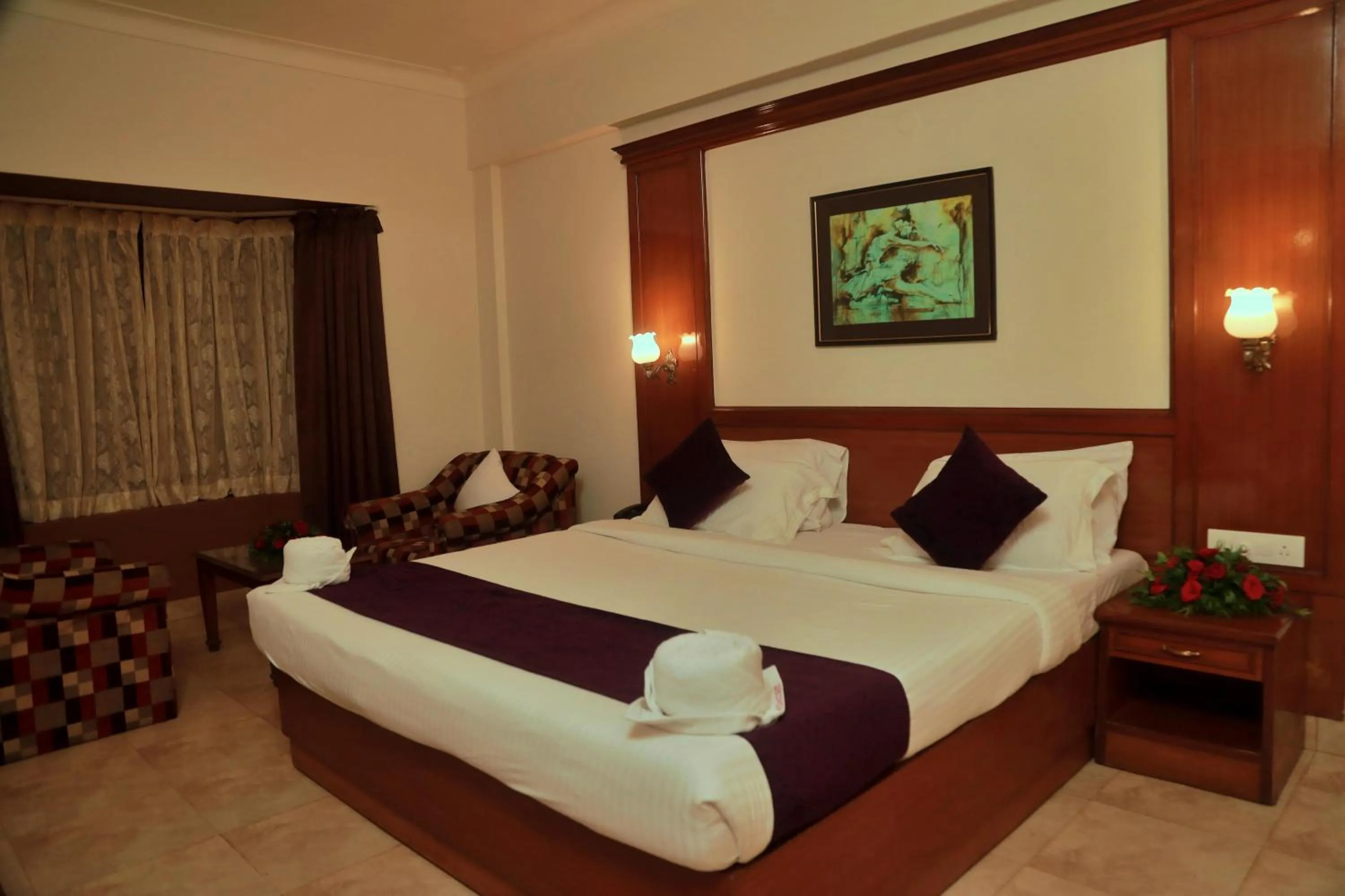 Bed in Hotel Edassery Mansion