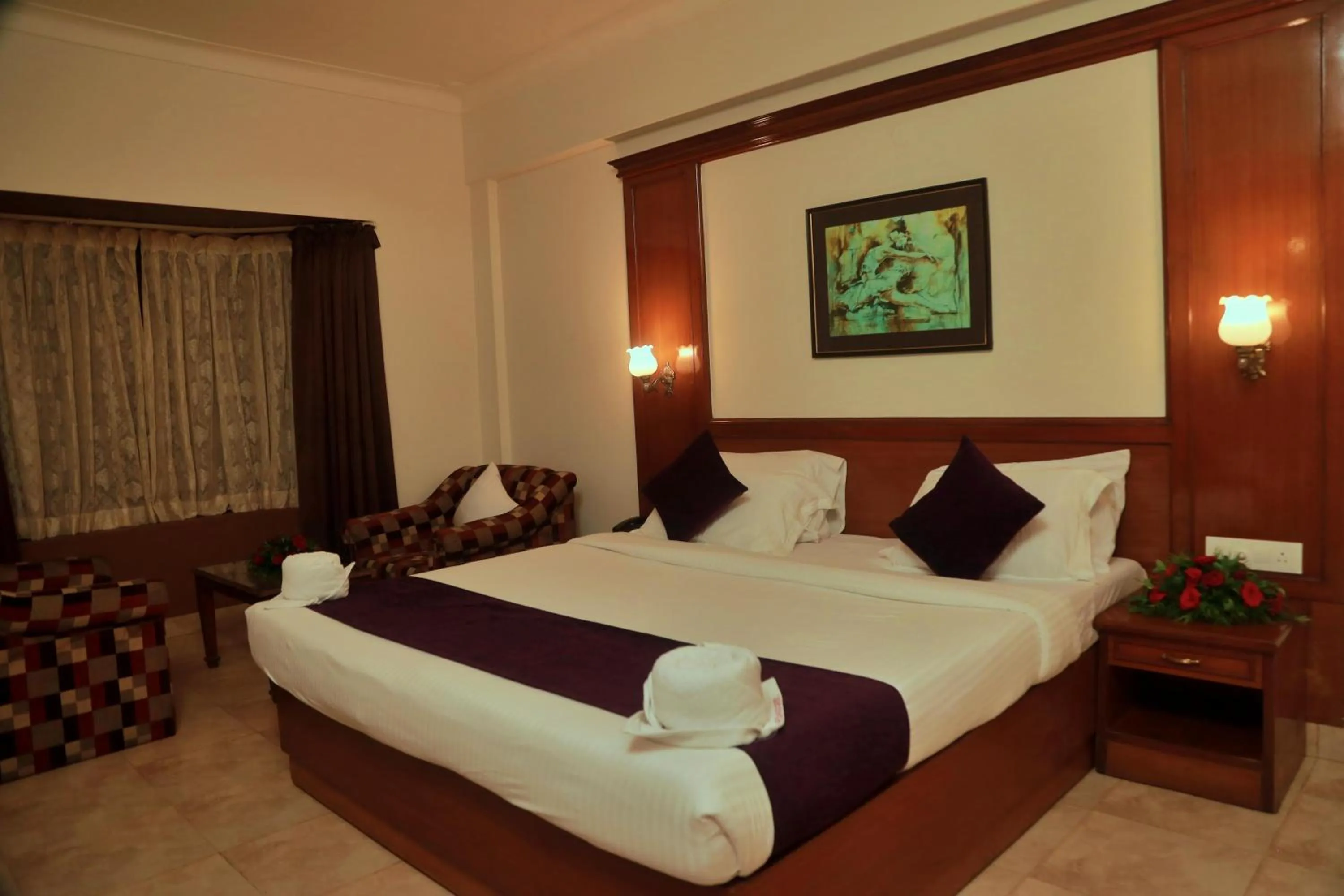 Bed in Hotel Edassery Mansion