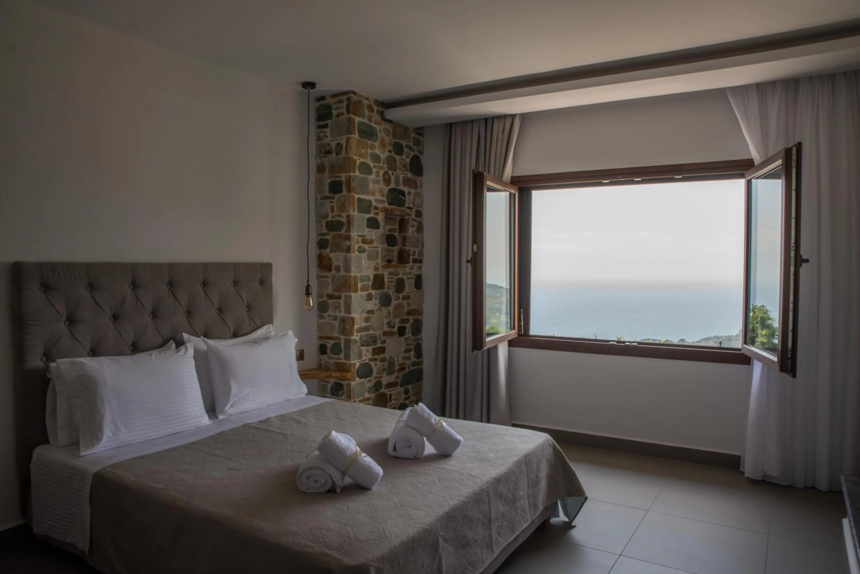 Bed in Aelia Mount Suites