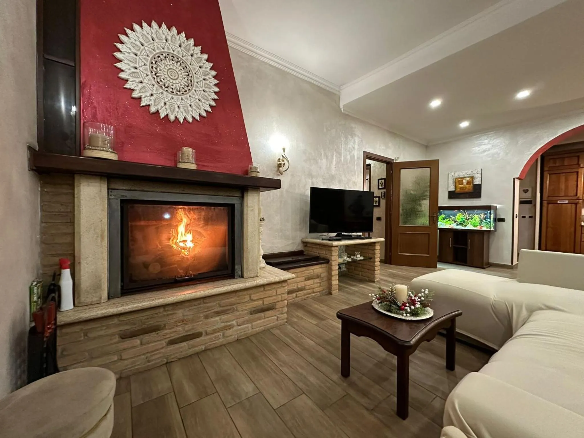 Communal lounge/ TV room in B&B Corvara