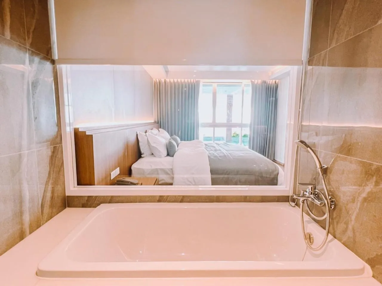 Bed in Shambhala Hotel Pattaya