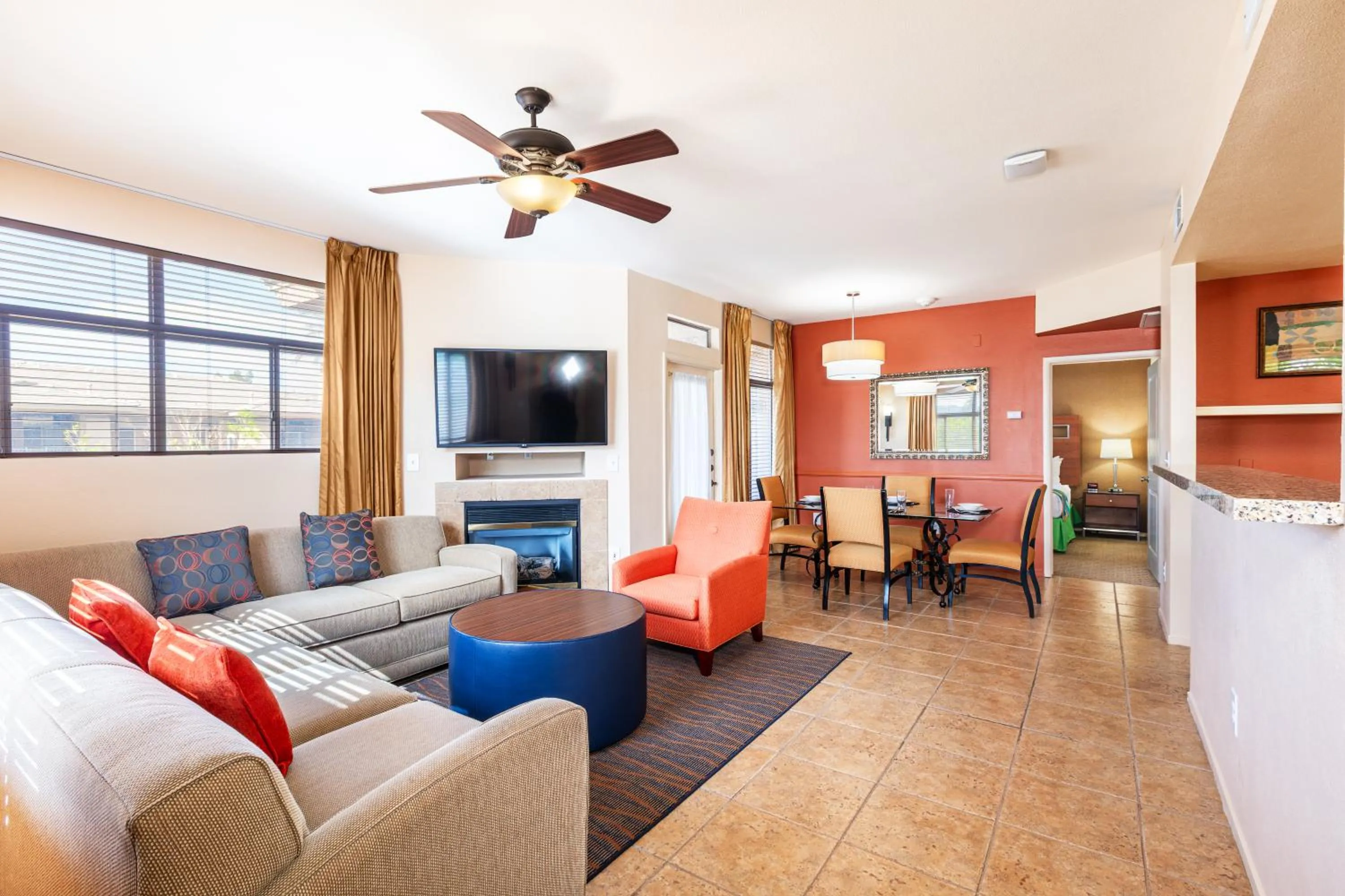 Living room in The Cliffs at Peace Canyon