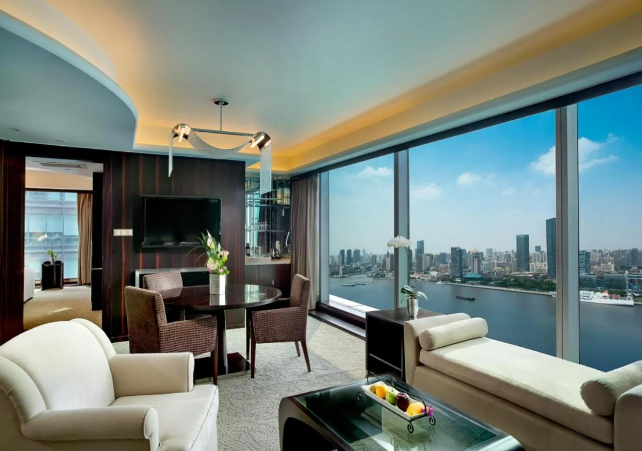 View (from property/room), Seating Area in Grand Kempinski Hotel Shanghai