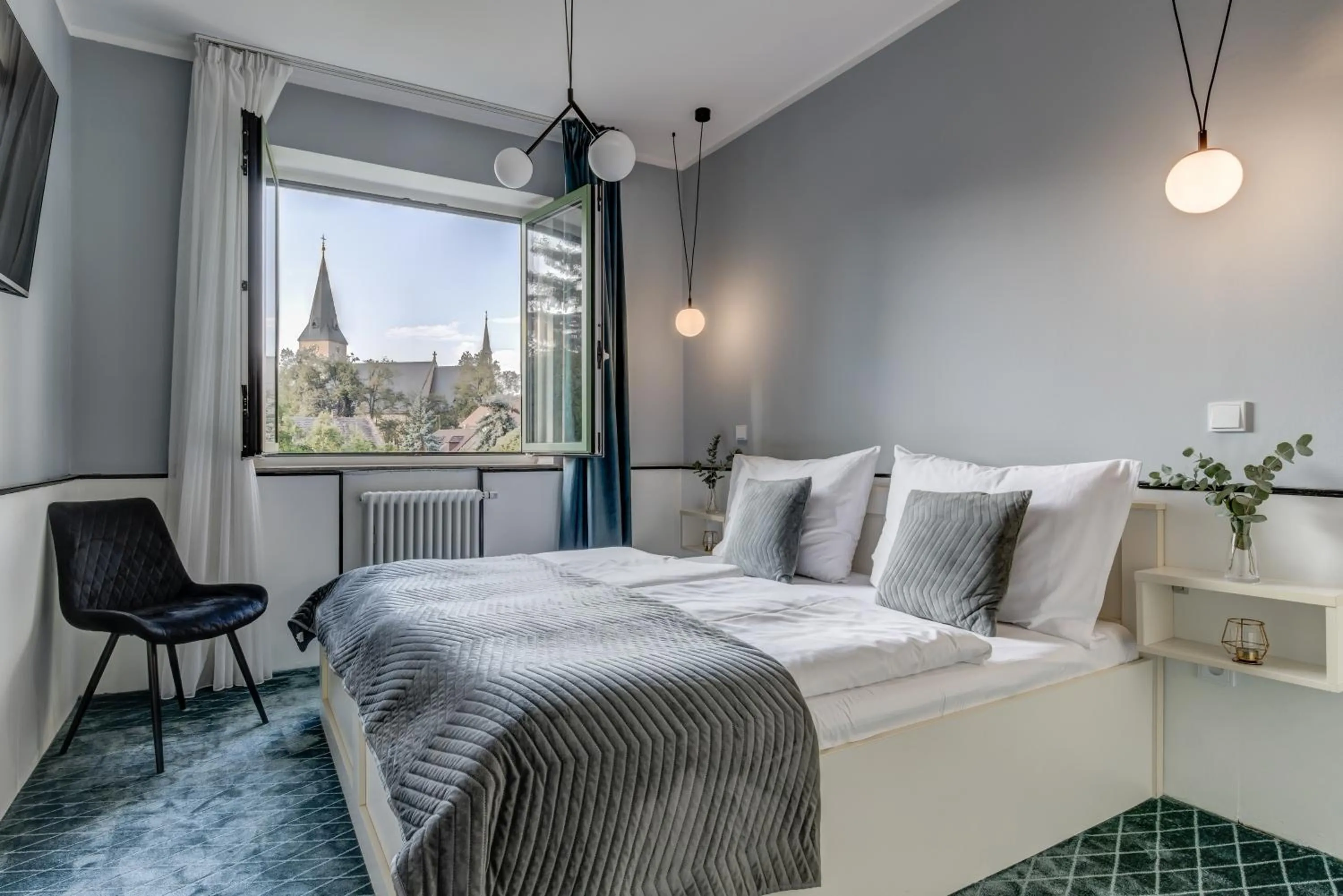 View (from property/room), Bed in Hotel Golfi