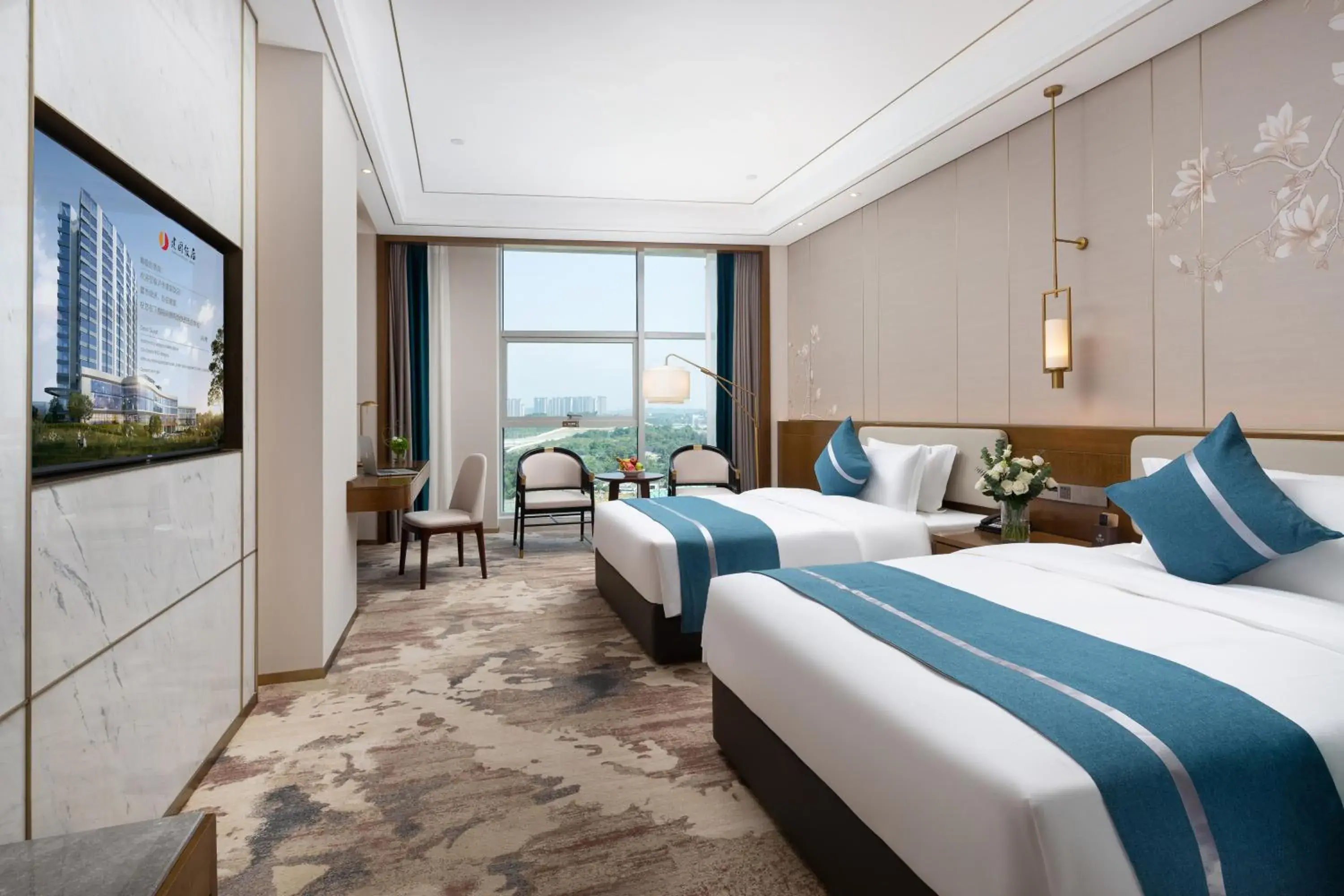 Deluxe Double or Twin Room in Luzhou Jianguo Hotel Deluxe Double or Twin Room in Luzhou Jianguo Hotel