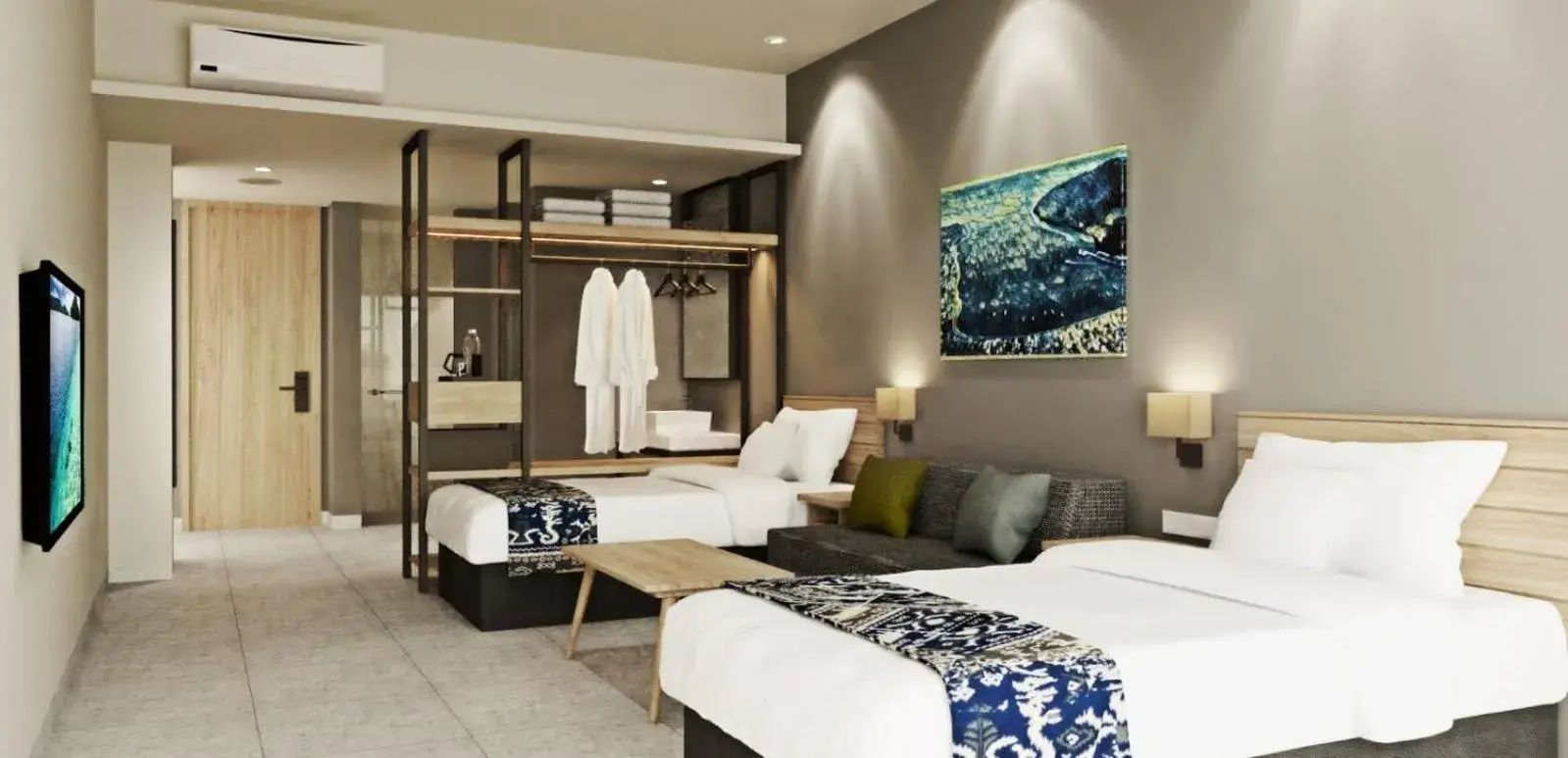 Deluxe Twin Room in Tahuna Beach Hotel and Resort Deluxe Twin Room in Tahuna Beach Hotel and Resort