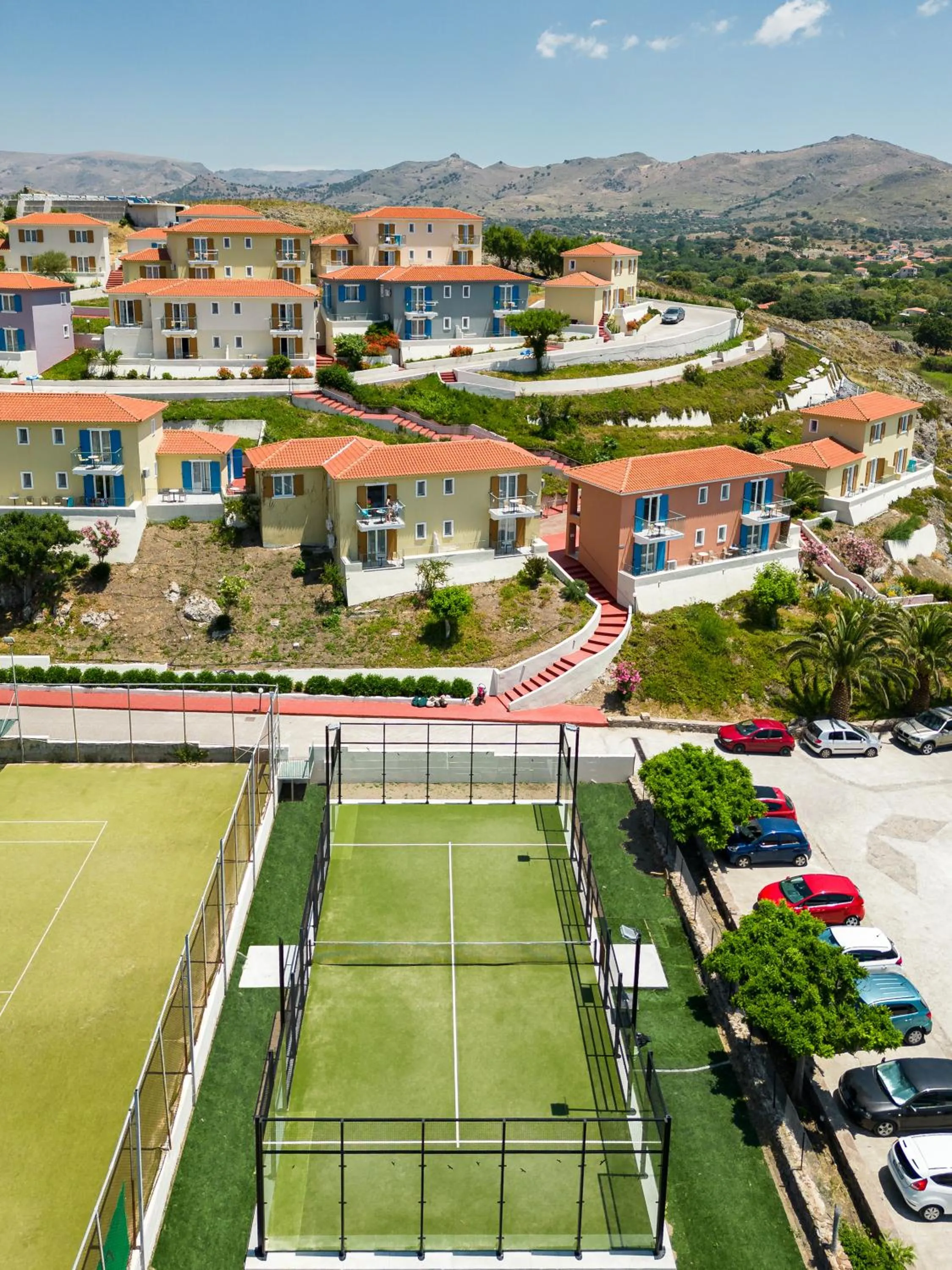 Tennis court in Aeolian Village Beach Resort