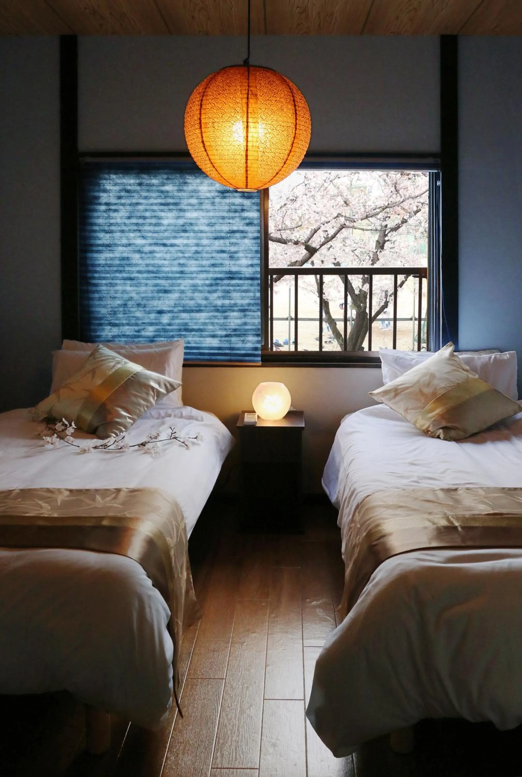 Bed in MON Kishinosato Sakura Resort -vacation rental-