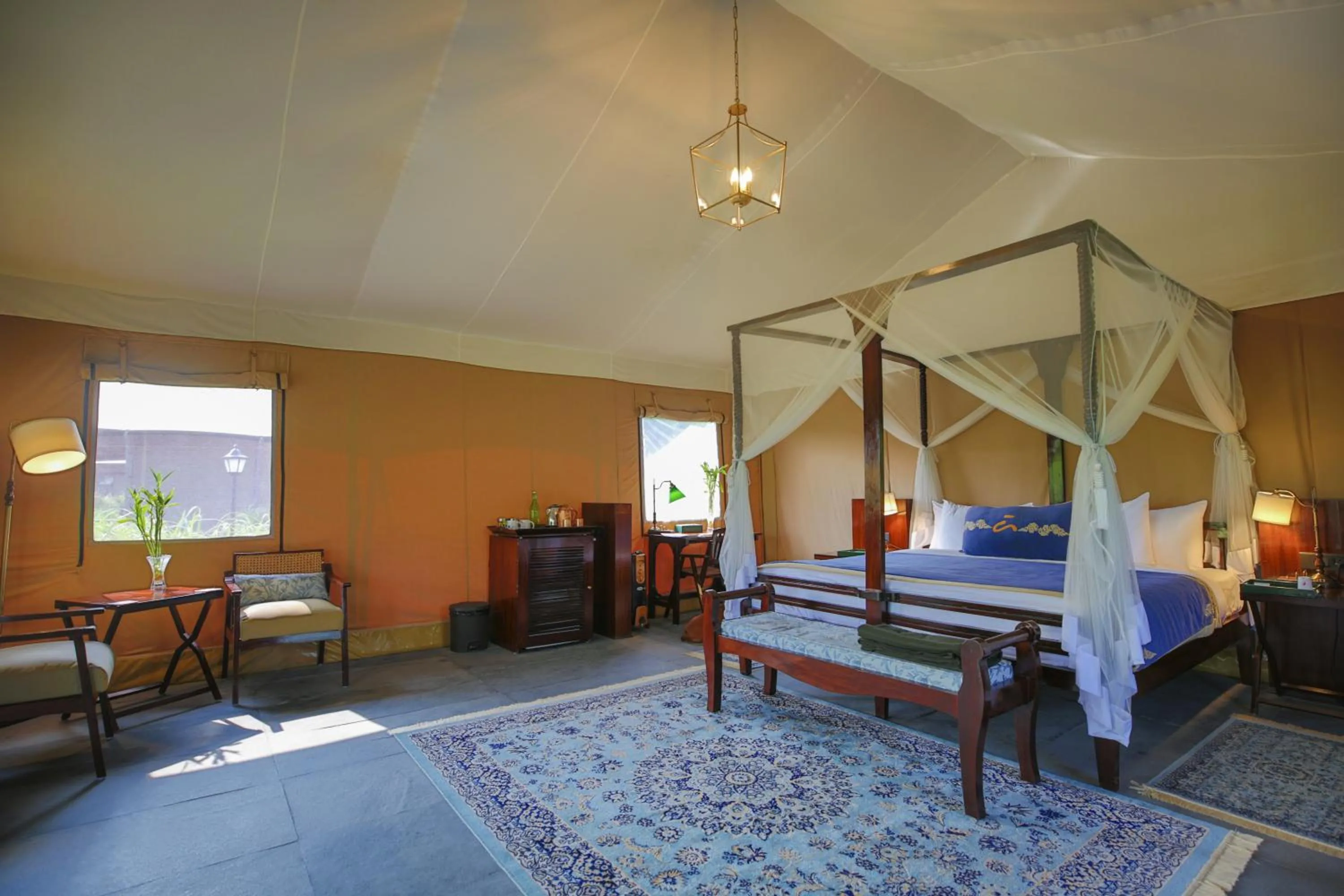 Bedroom, Bed in Aalia Jungle Retreat and Spa, Bandarjudh, Haridwar - Araiya Anthology