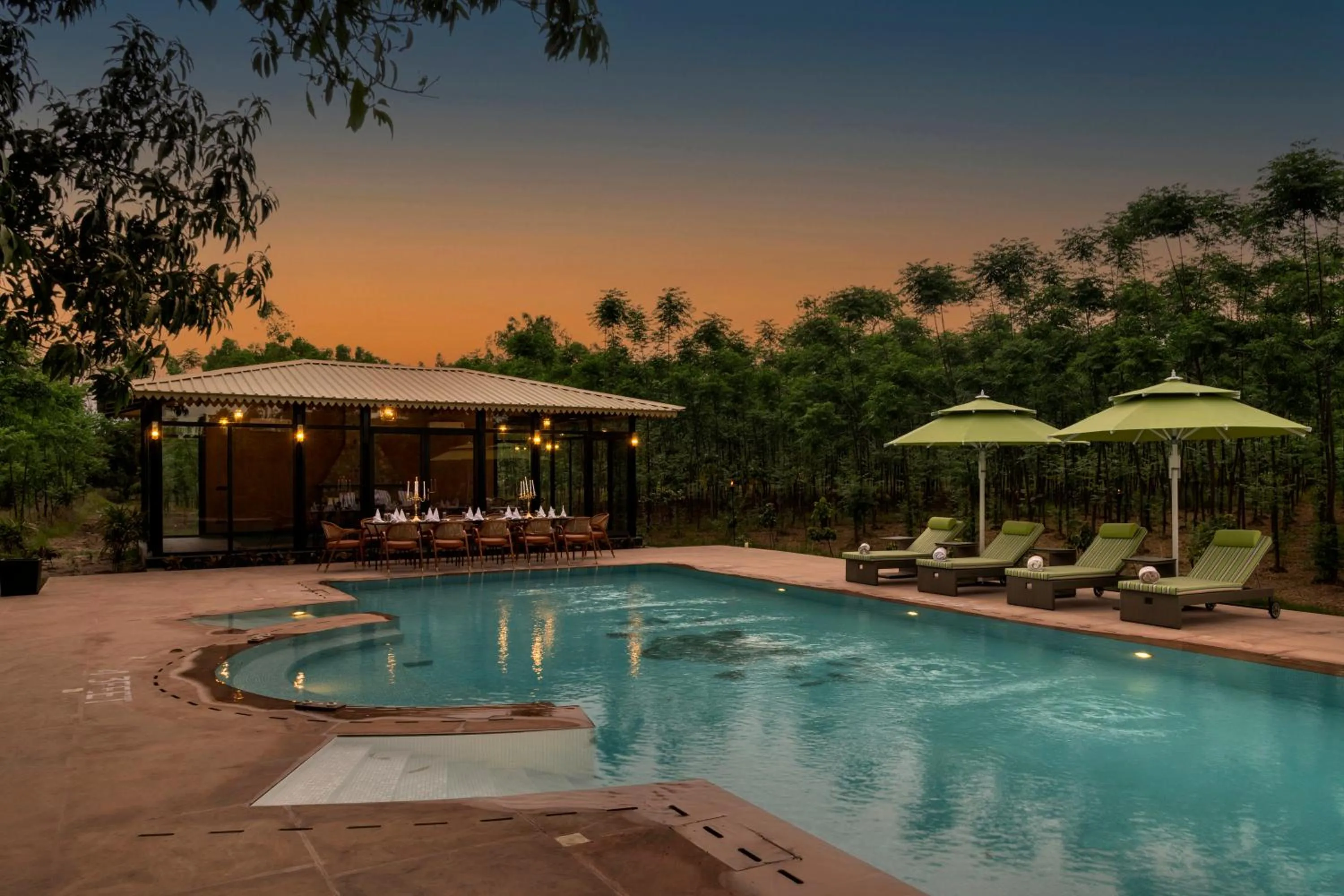 Swimming pool in Aalia Jungle Retreat and Spa, Bandarjudh, Haridwar - Araiya Anthology