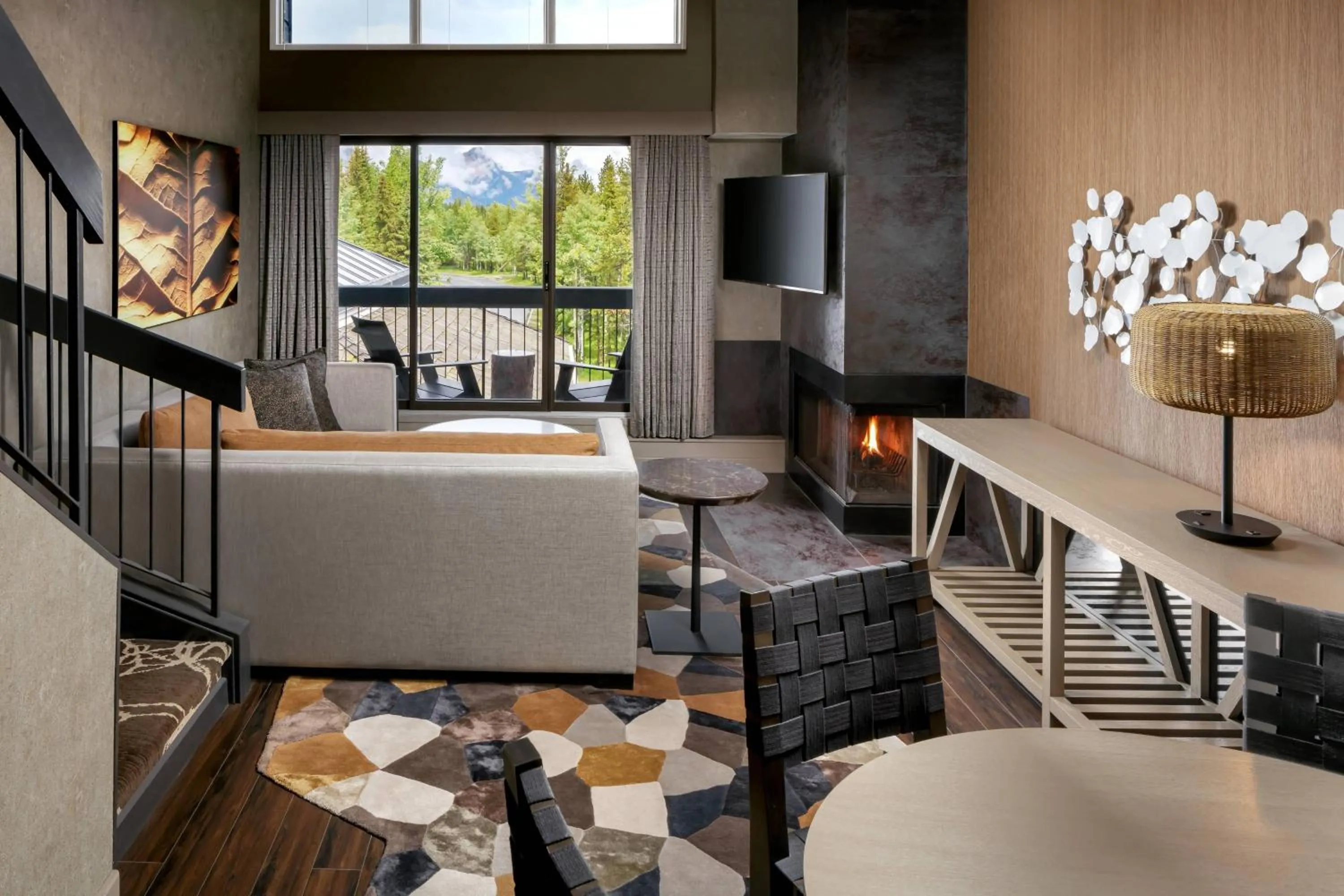 Living room in Kananaskis Mountain Lodge, Autograph Collection