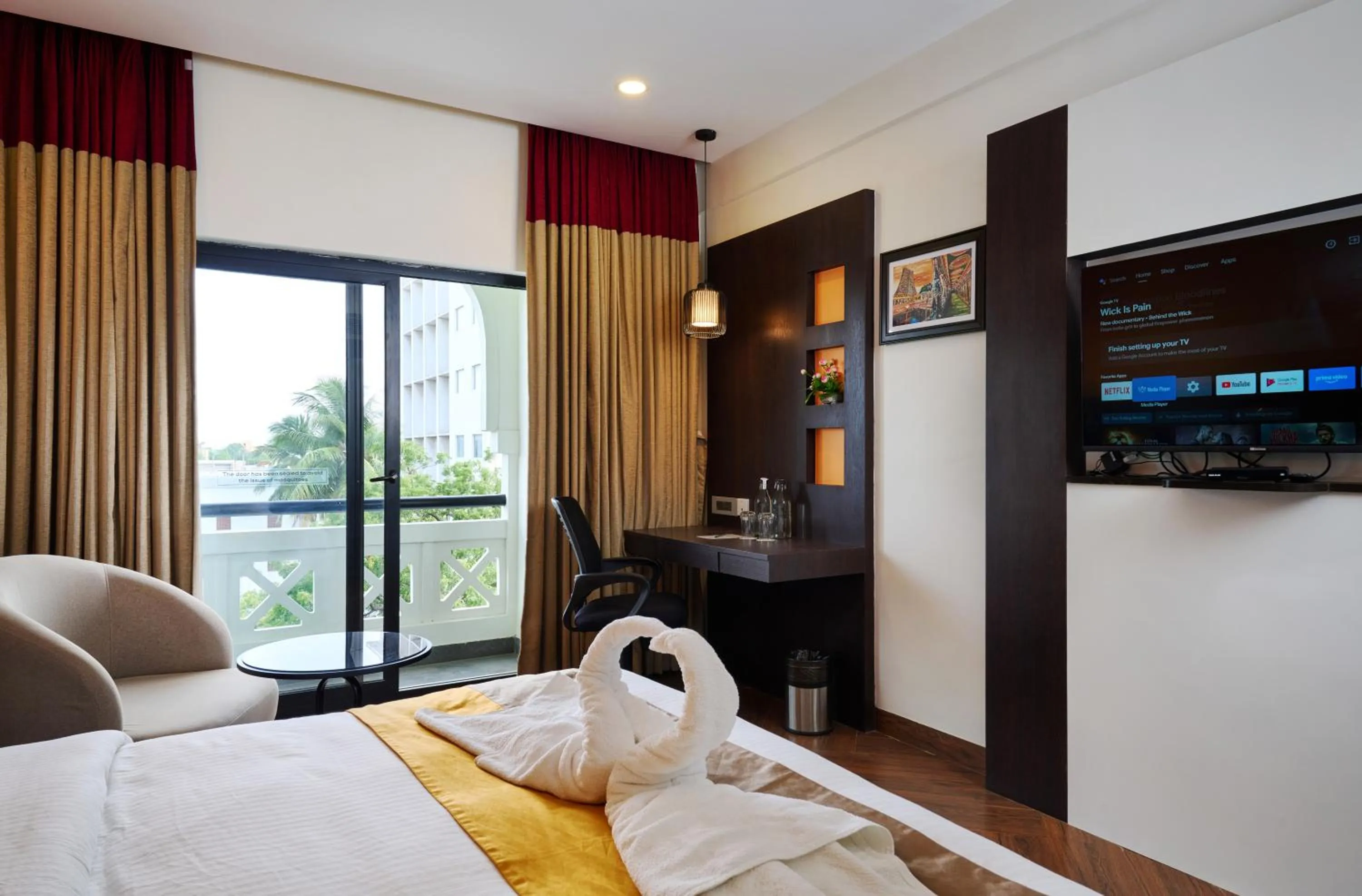 View (from property/room), Bed in Astoria Hotels Madurai