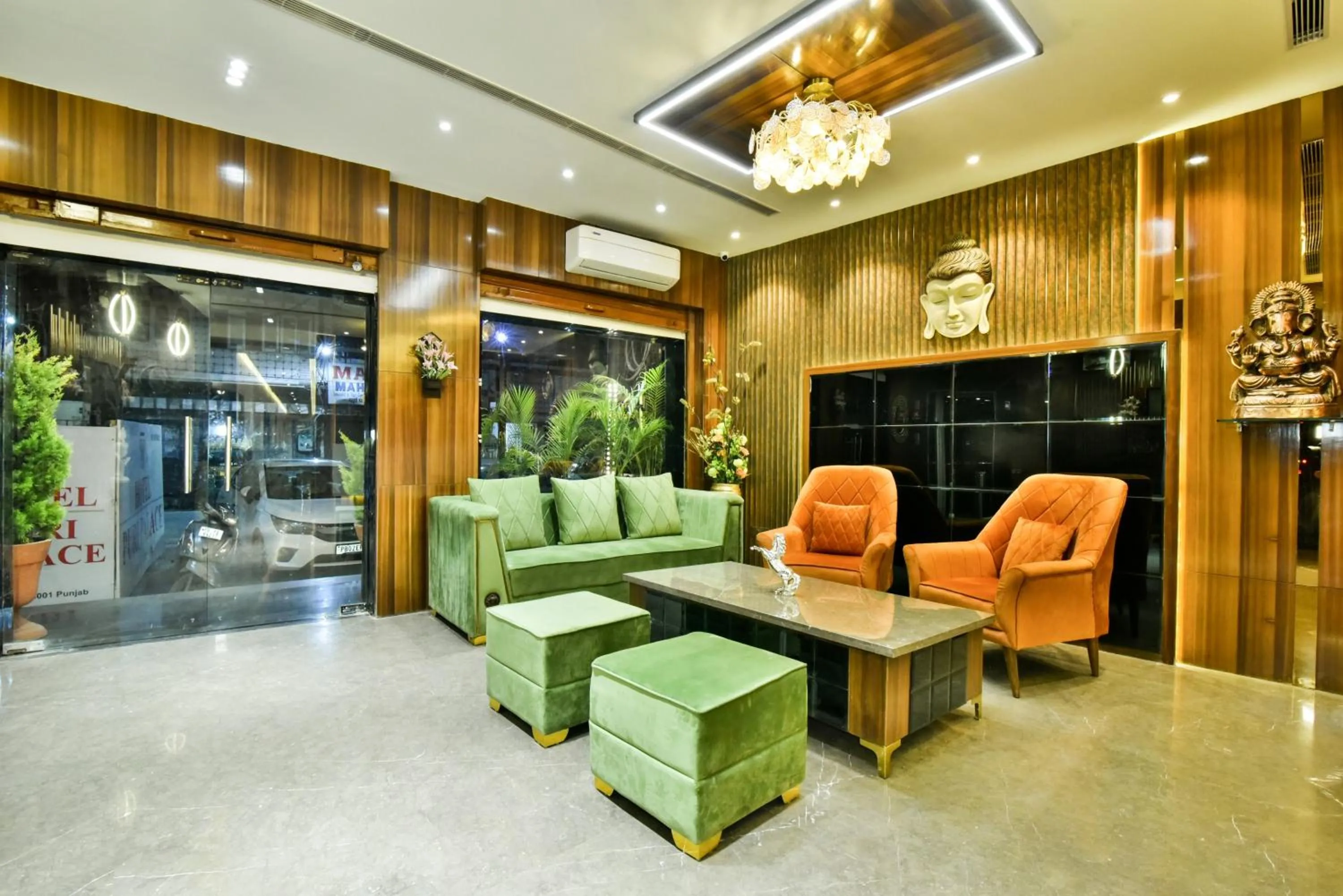 Seating area in Hotel Puri Palace