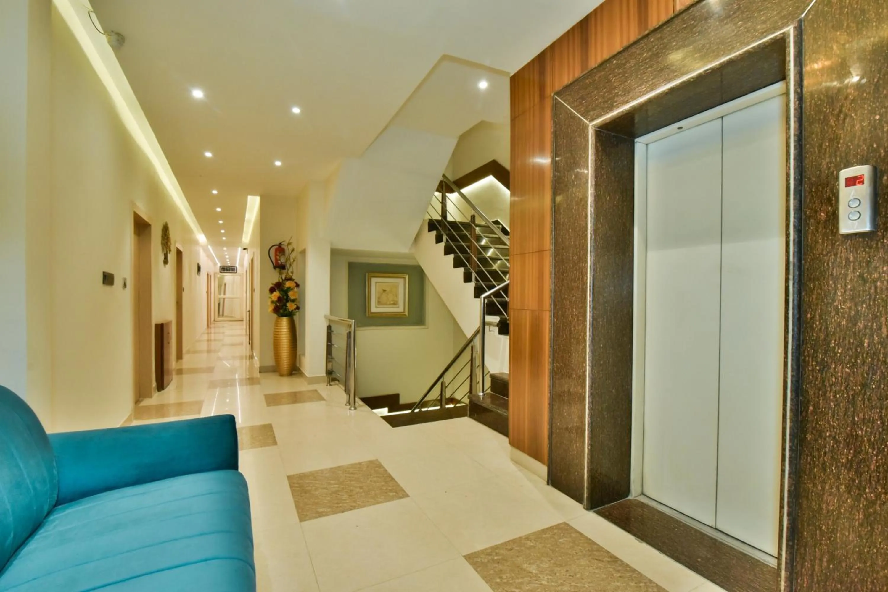 Seating area in Hotel Puri Palace