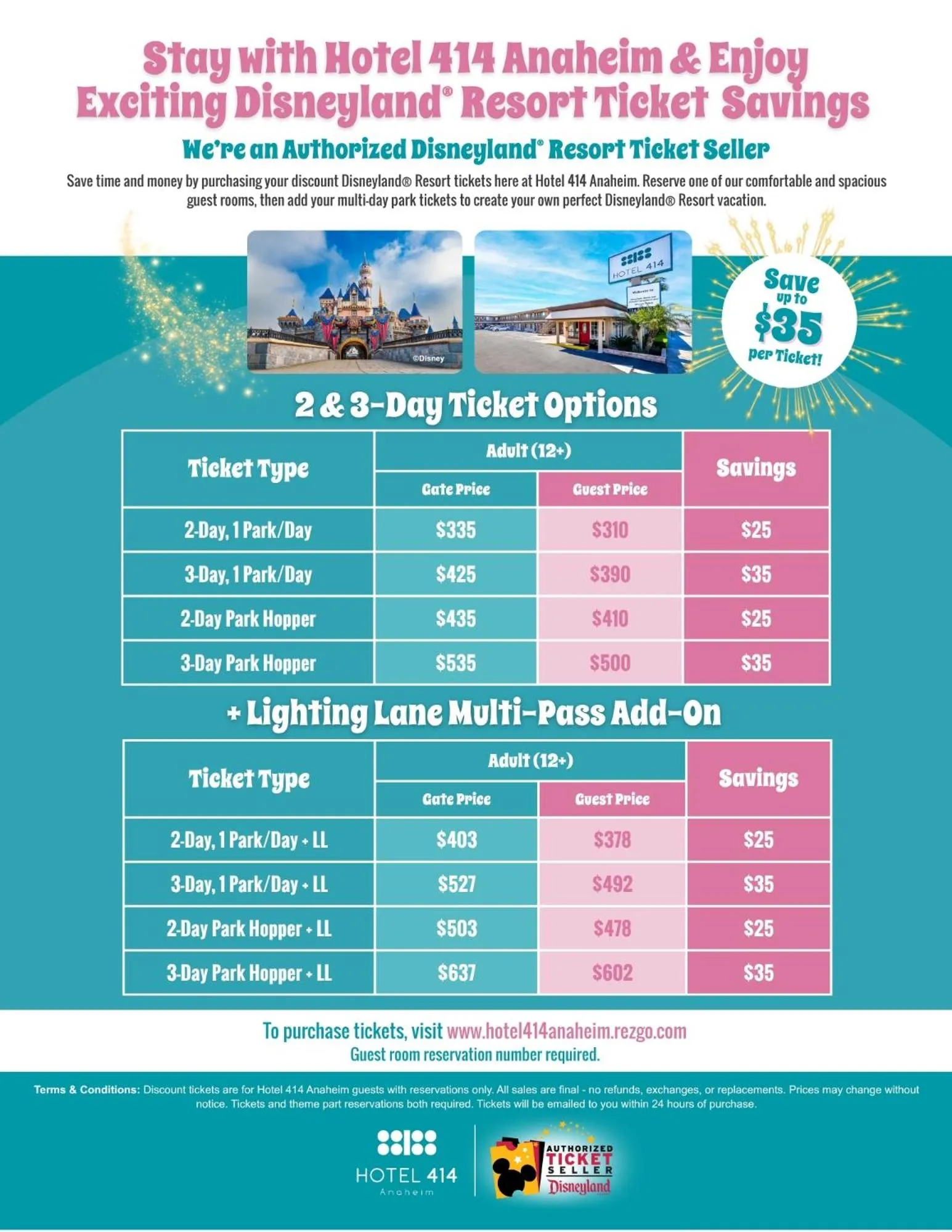 Text overlay in Hotel 414 Anaheim