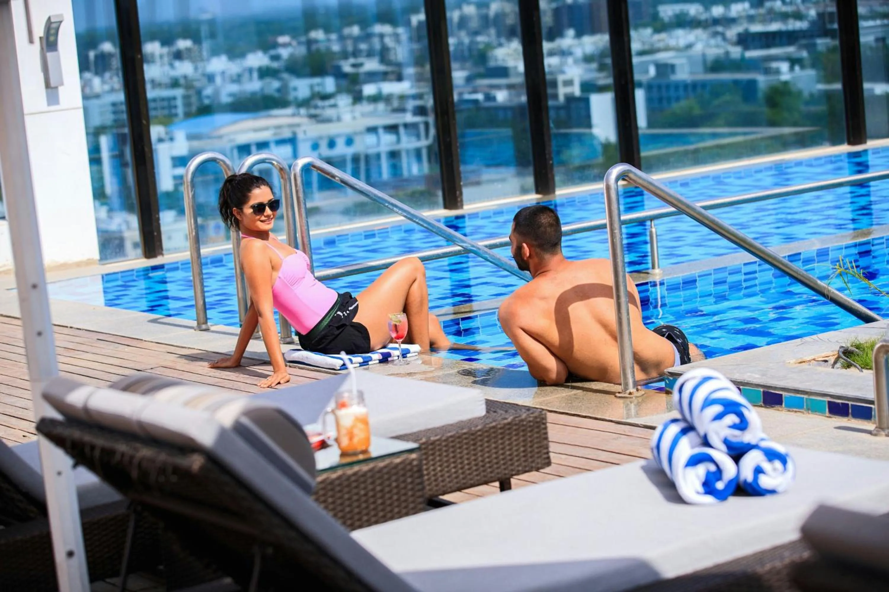 Swimming pool in Renaissance Ahmedabad Hotel