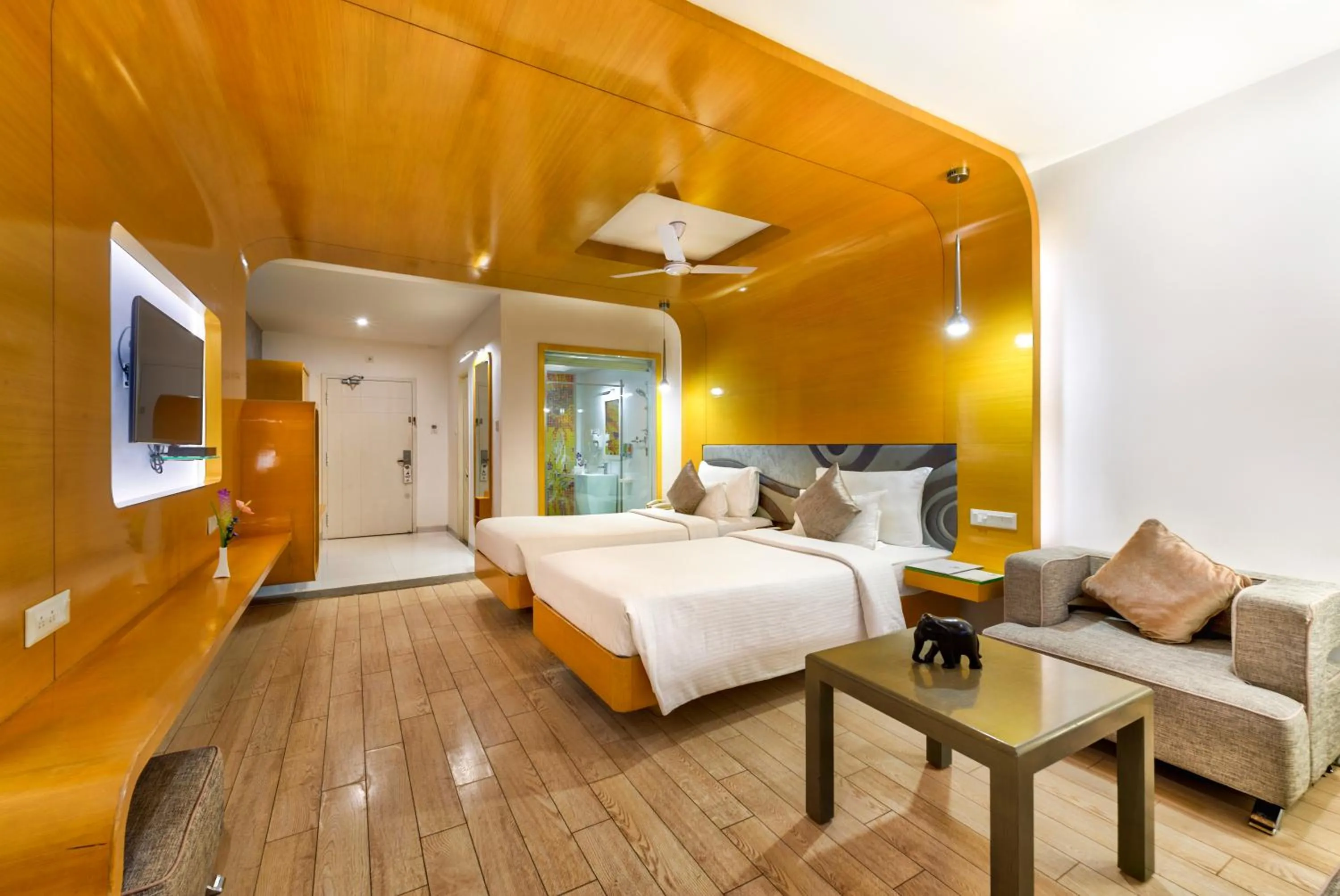 Decorative detail, Bed in Grande Bay Resort and Spa Mamallapuram