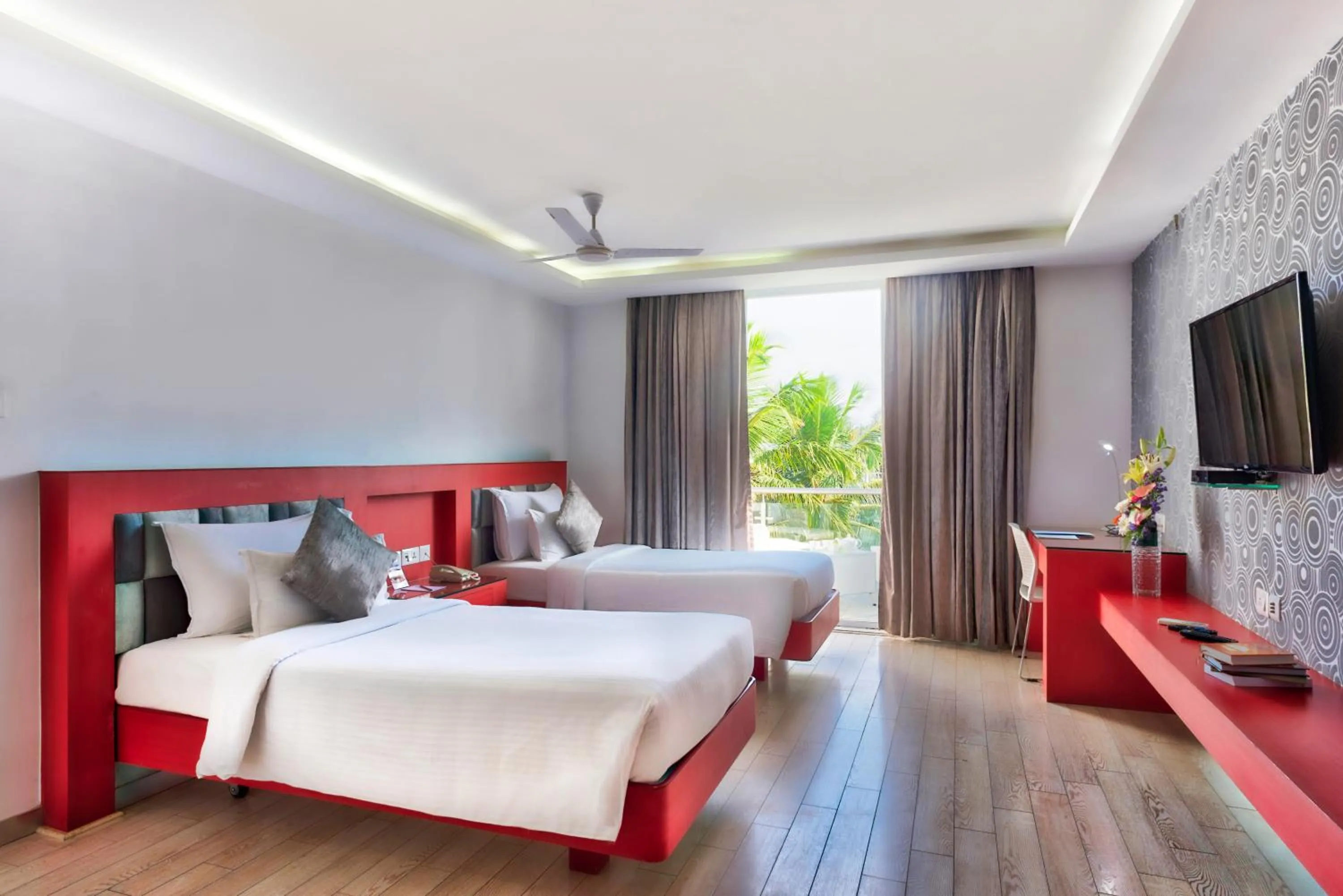 Decorative detail, Bed in Grande Bay Resort and Spa Mamallapuram